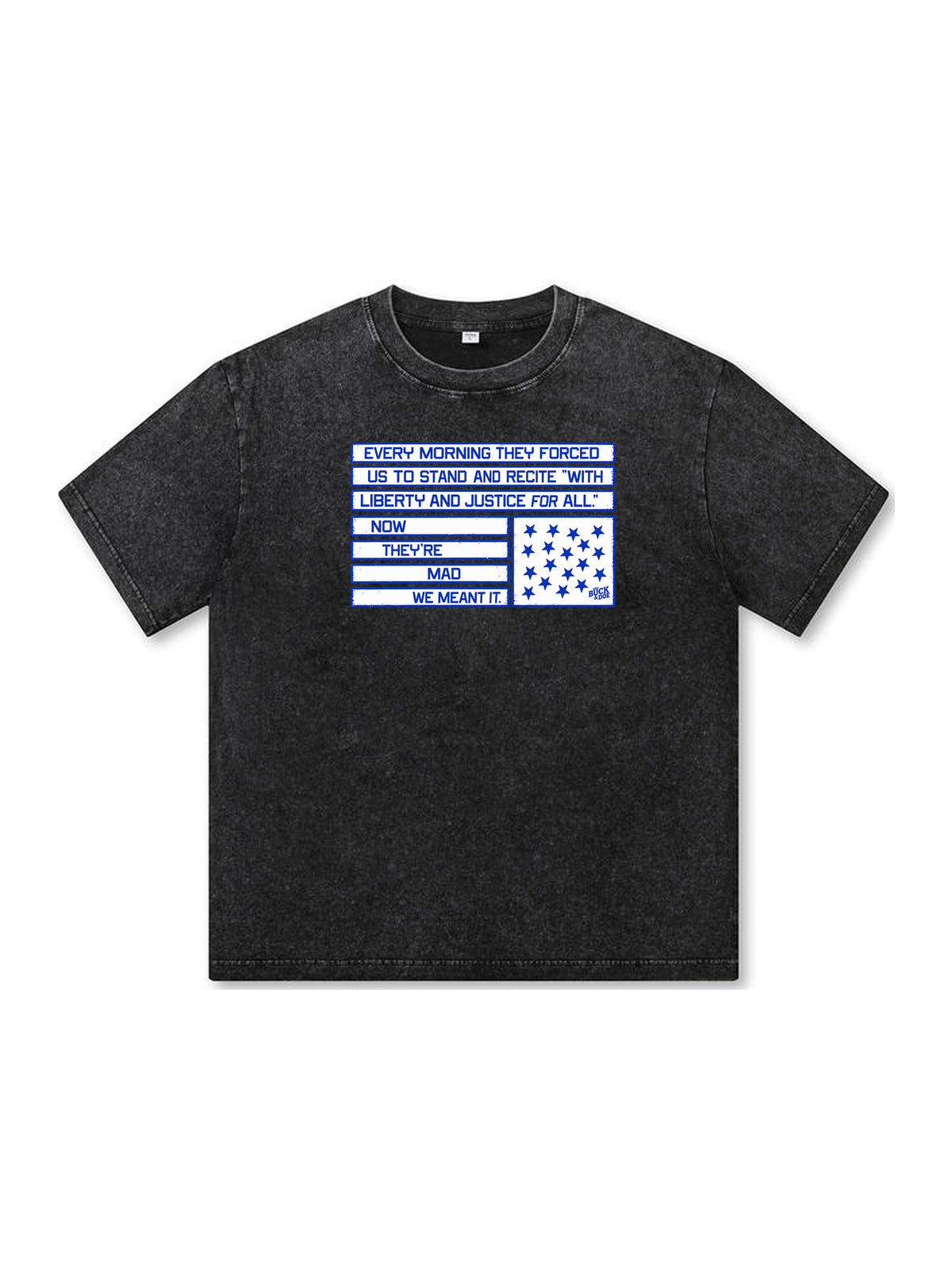 Ace Jolun. Forced to Pledge Allegiance Washed Tee - Black