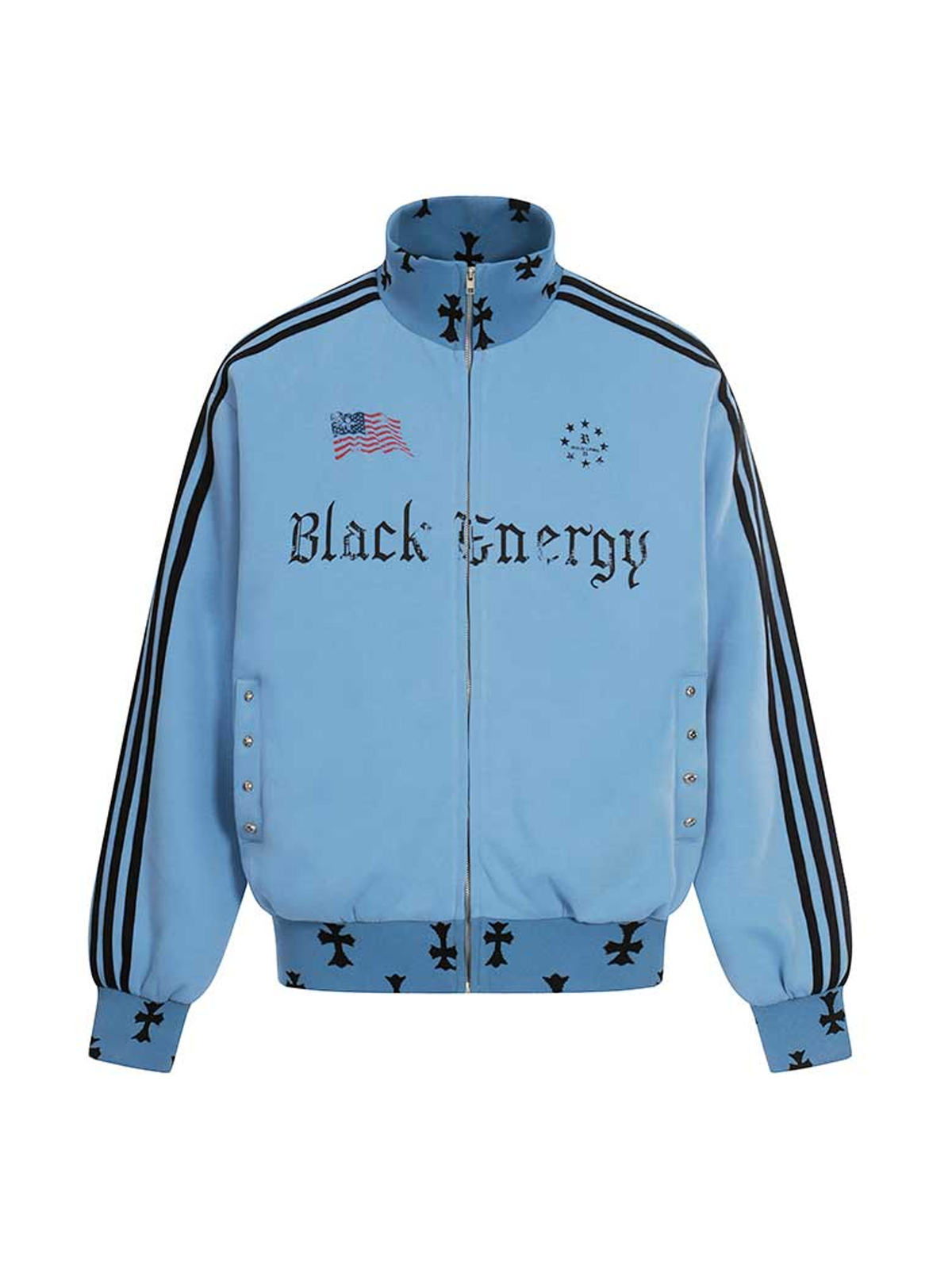 Ace Jolun. Gothic Three-Stripe Stand-Collar Sweatshirt product view 1