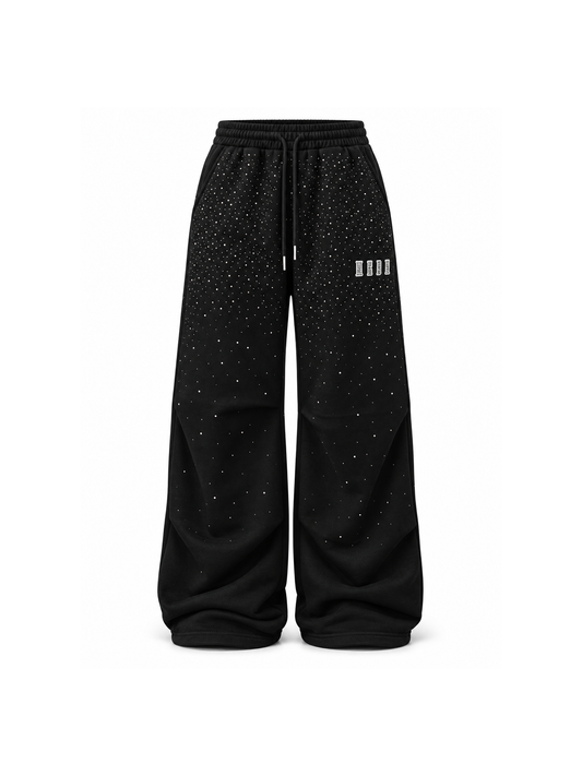 Gradient Rhinestone Wide-Leg Sweatpants product image