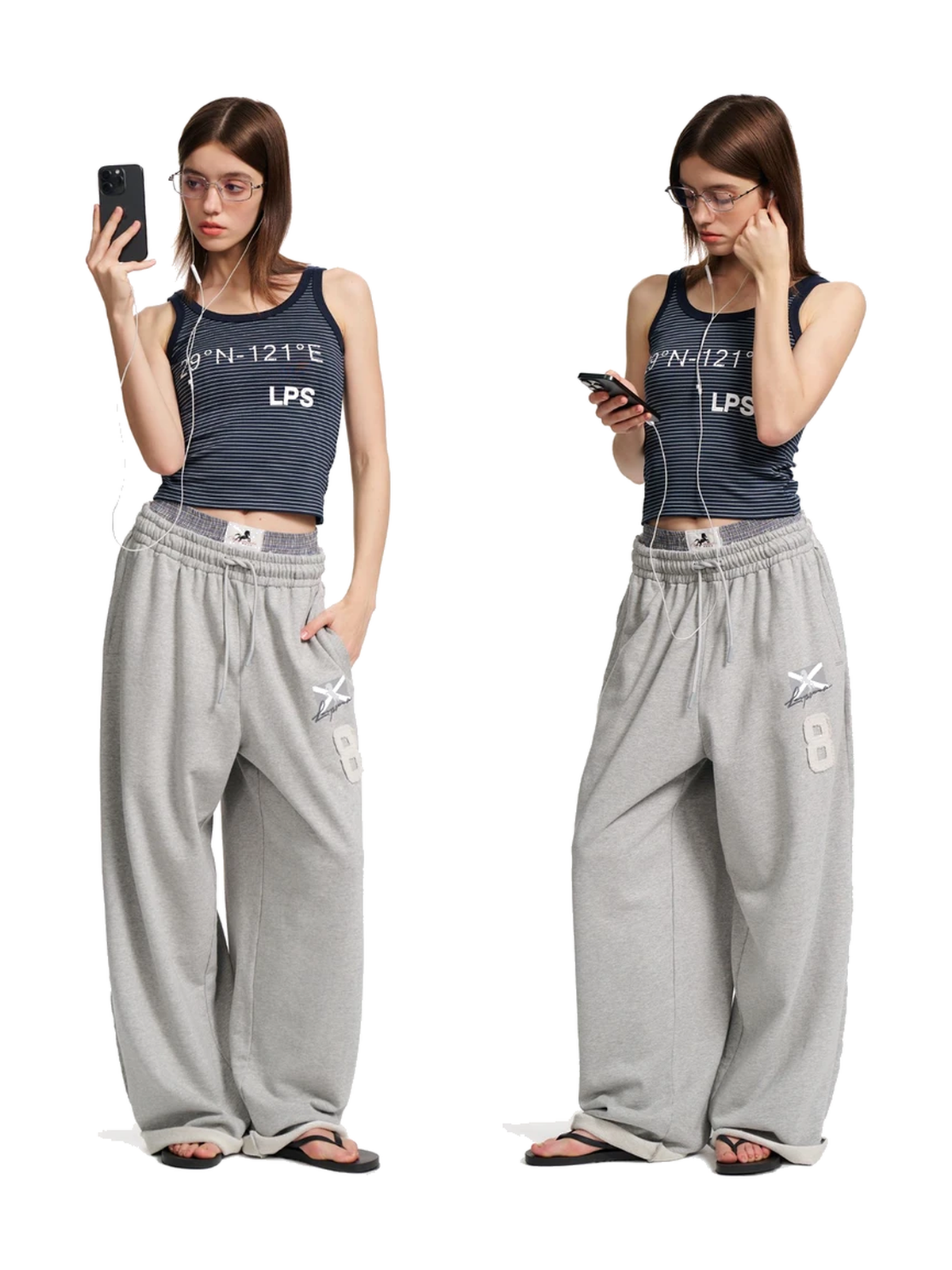 Graphic Number Wide-Leg Pants product image 2