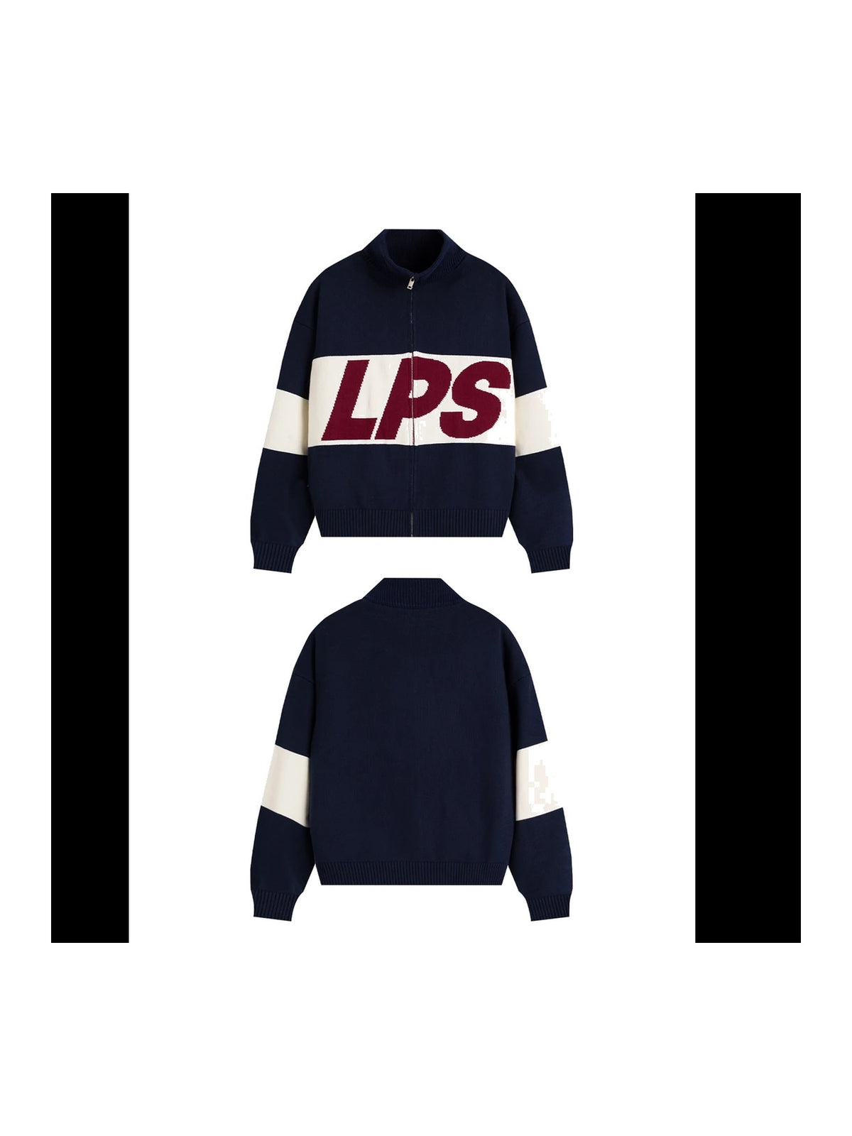 Graphic Zip-Up Knit Sweater product image 5