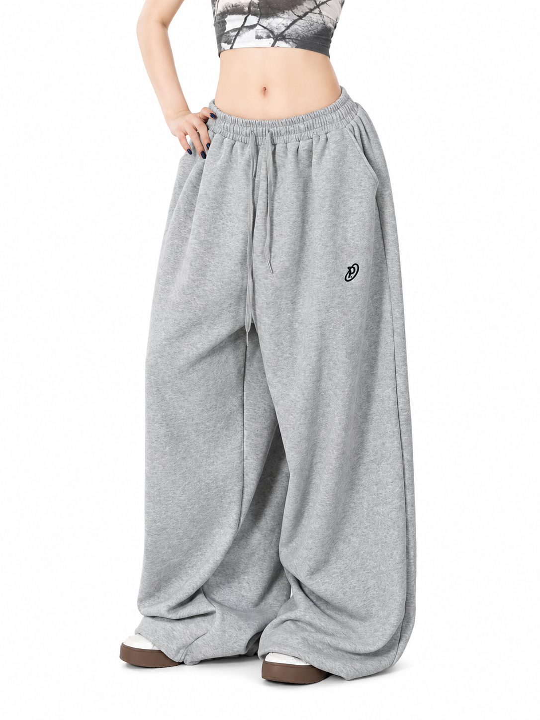 Ace Jolun. Gray Heavyweight Dance Pants product view 1