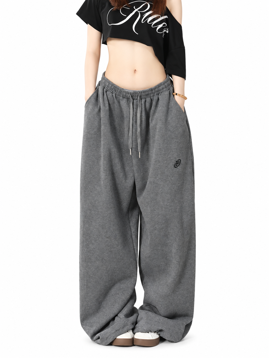 Ace Jolun. Gray Heavyweight Dance Pants product view 2