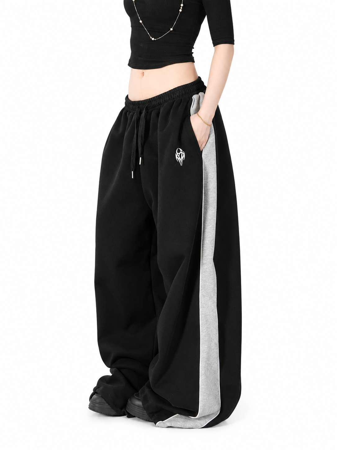 Ace Jolun. Gray Vintage Dance Sweatpants product view 2