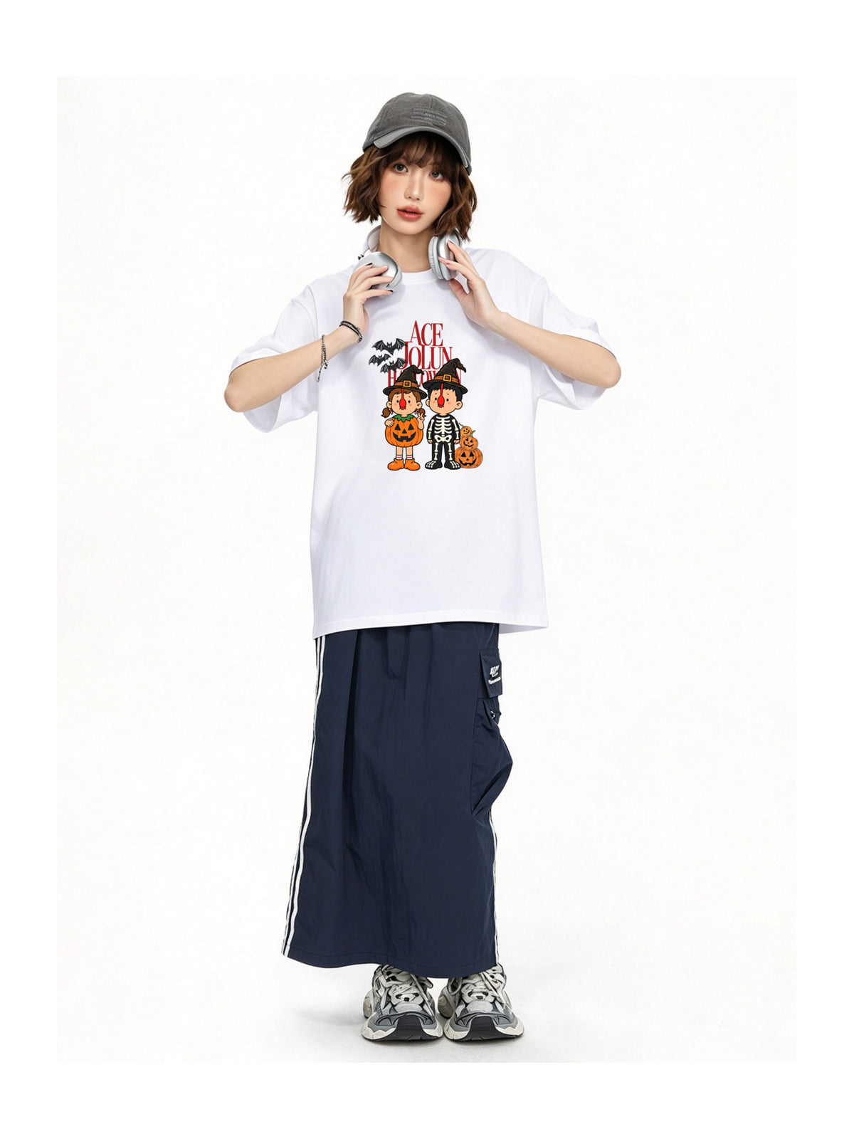 Ace Jolun. Halloween Friends Graphic Tee product view 6