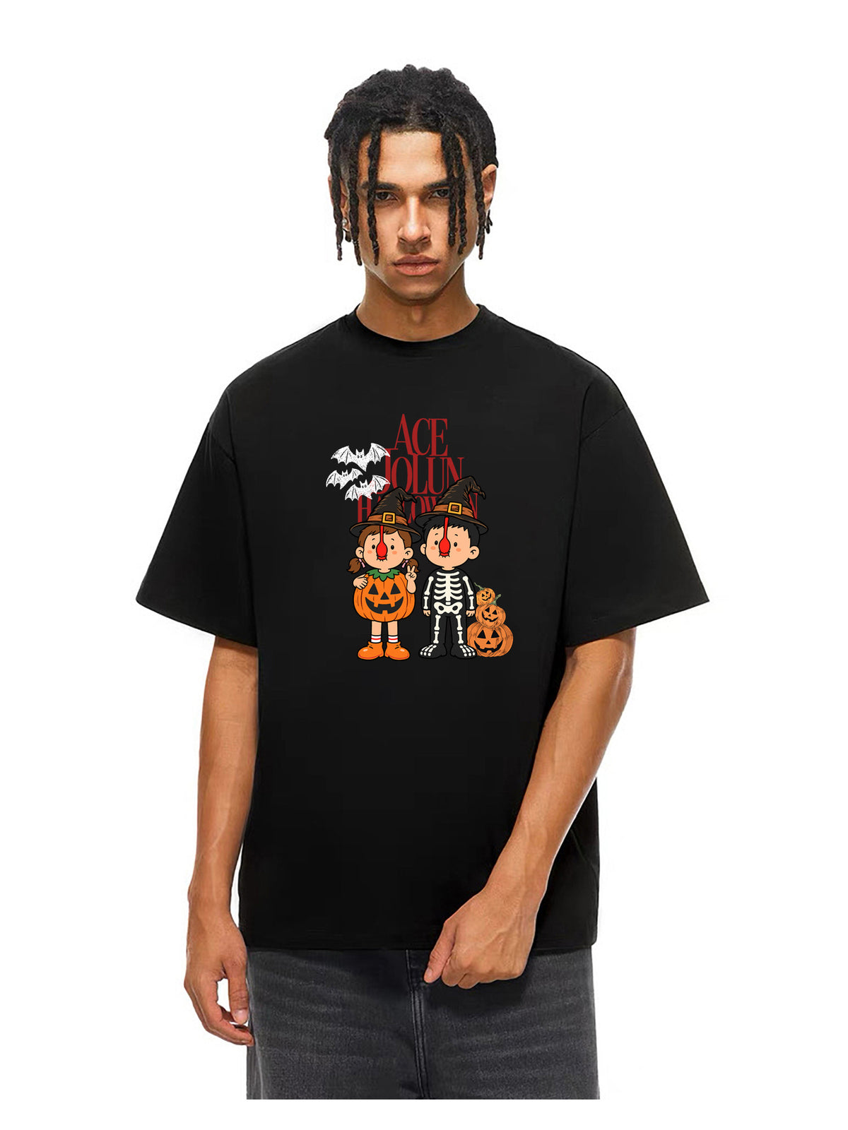 Ace Jolun. Halloween Friends Graphic Tee product view 10