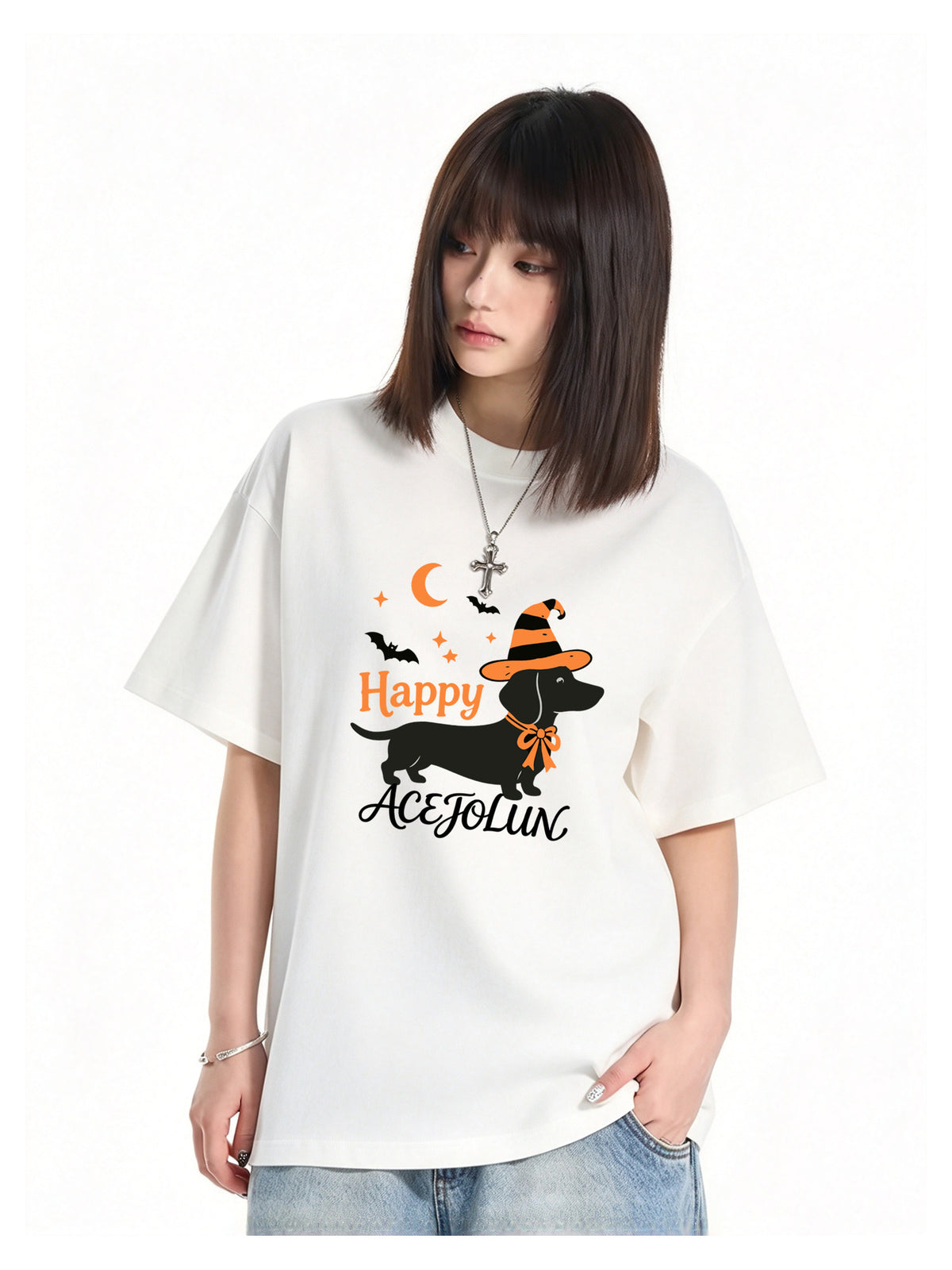 Ace Jolun. Happy Witch Graphic Tee product view 3