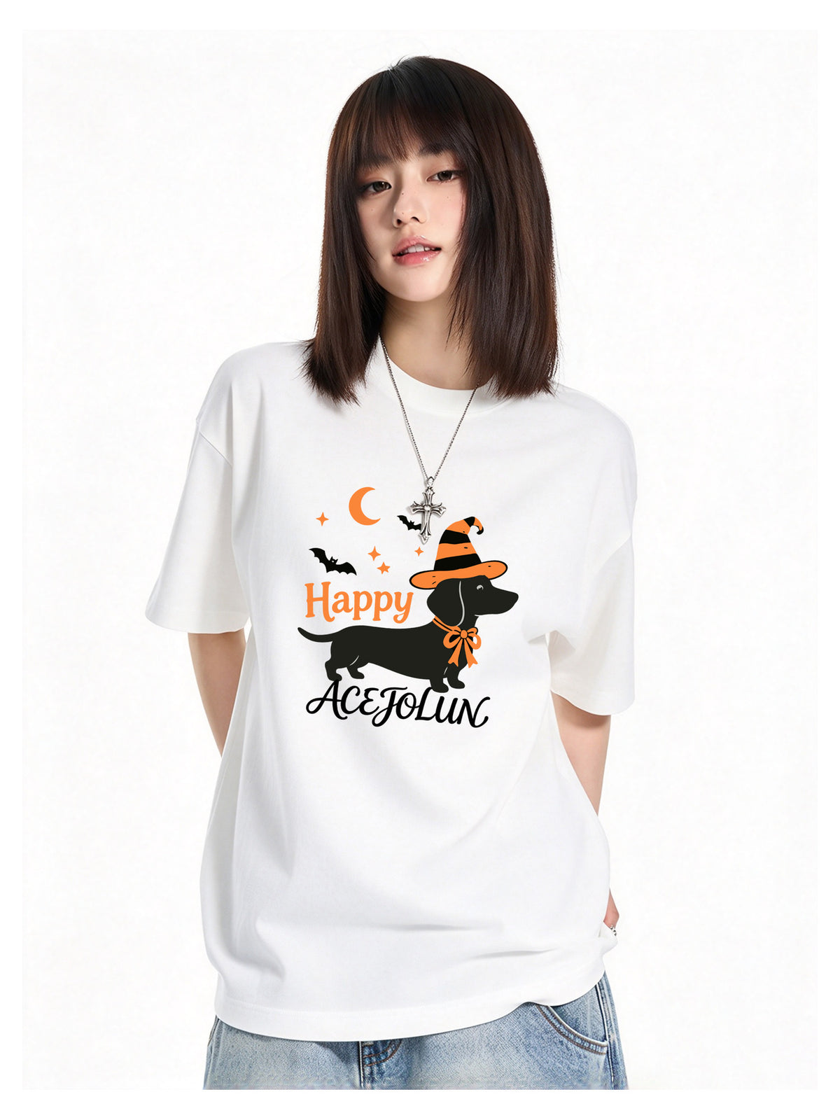 Ace Jolun. Happy Witch Graphic Tee product view 4