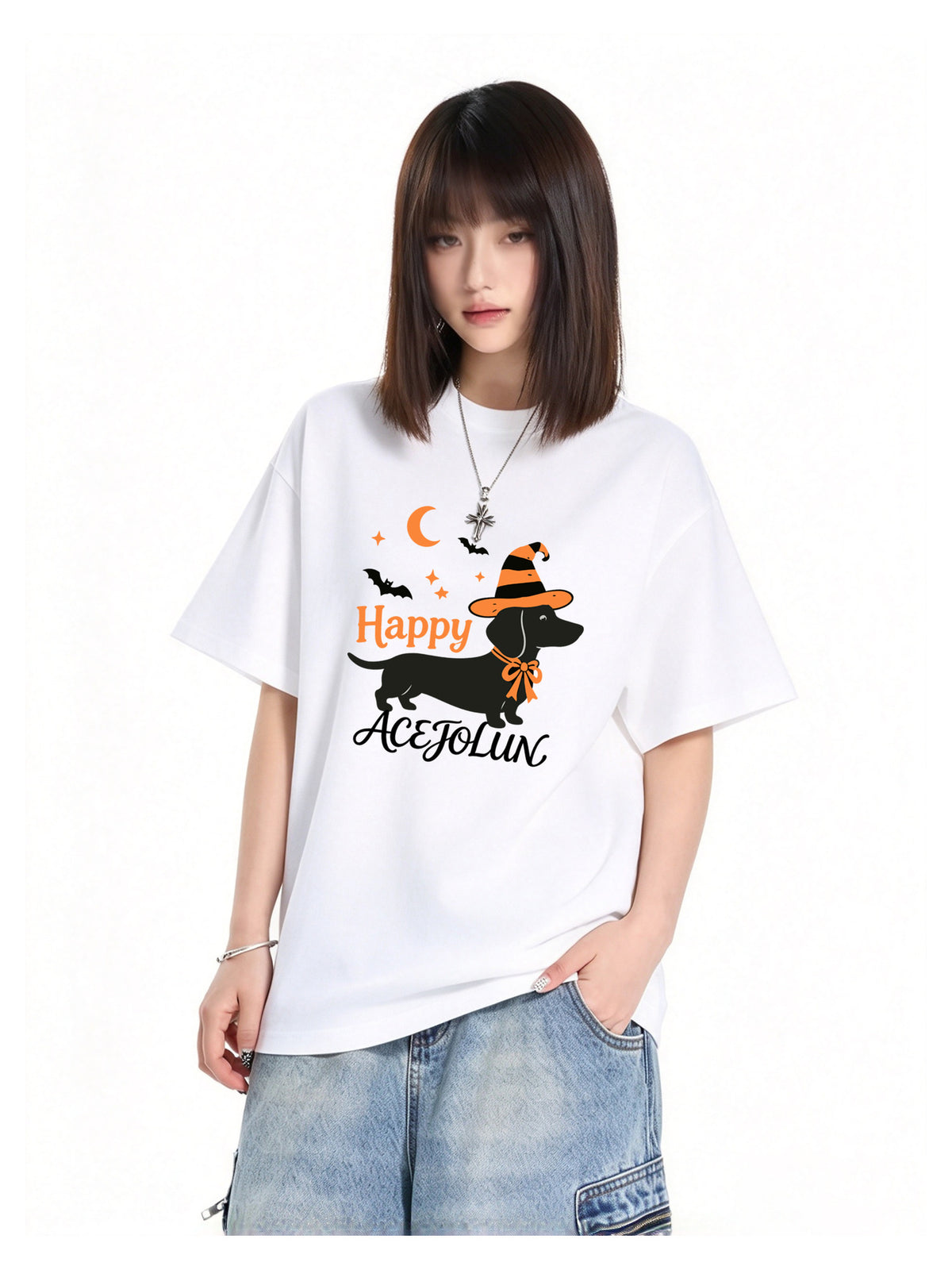 Ace Jolun. Happy Witch Graphic Tee product view 5