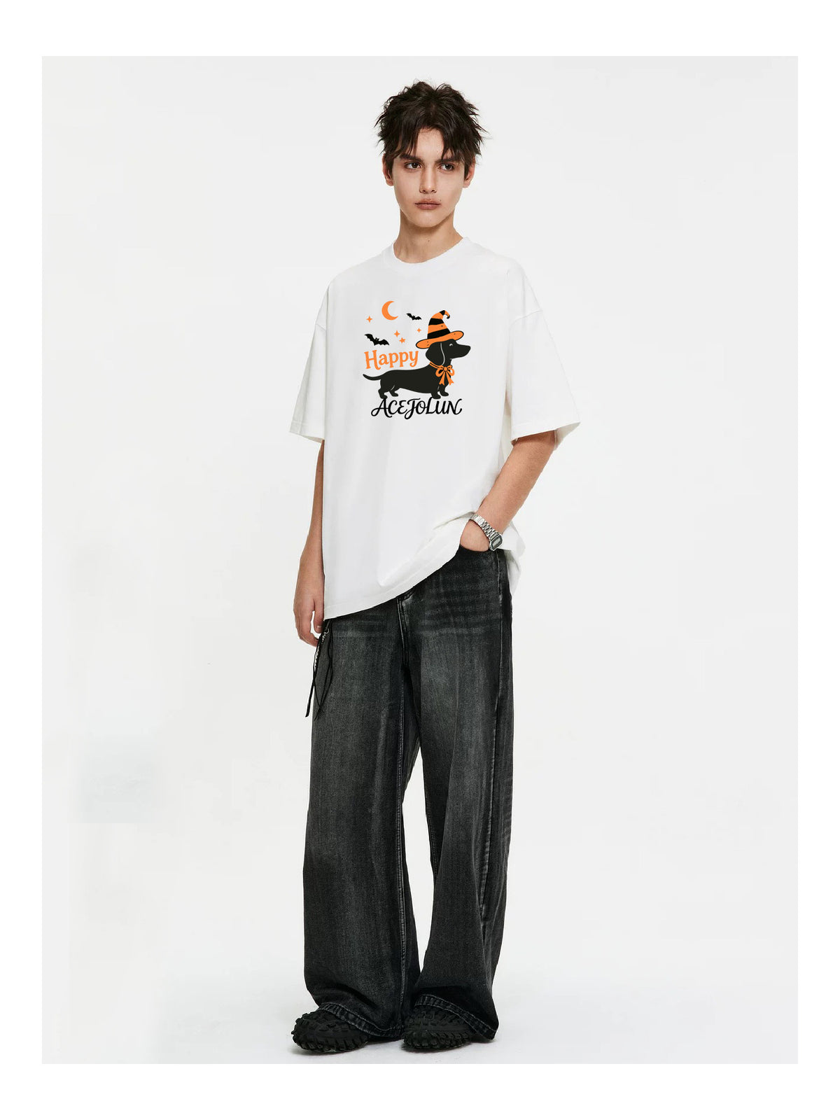 Ace Jolun. Happy Witch Graphic Tee product view 7