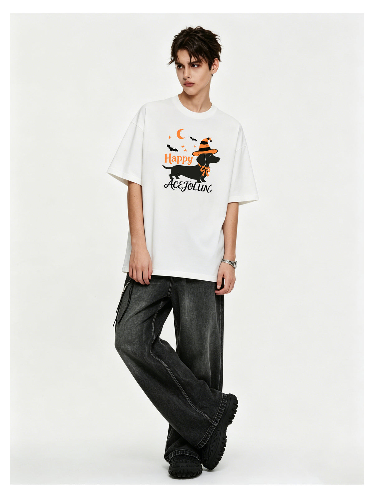 Ace Jolun. Happy Witch Graphic Tee product view 8