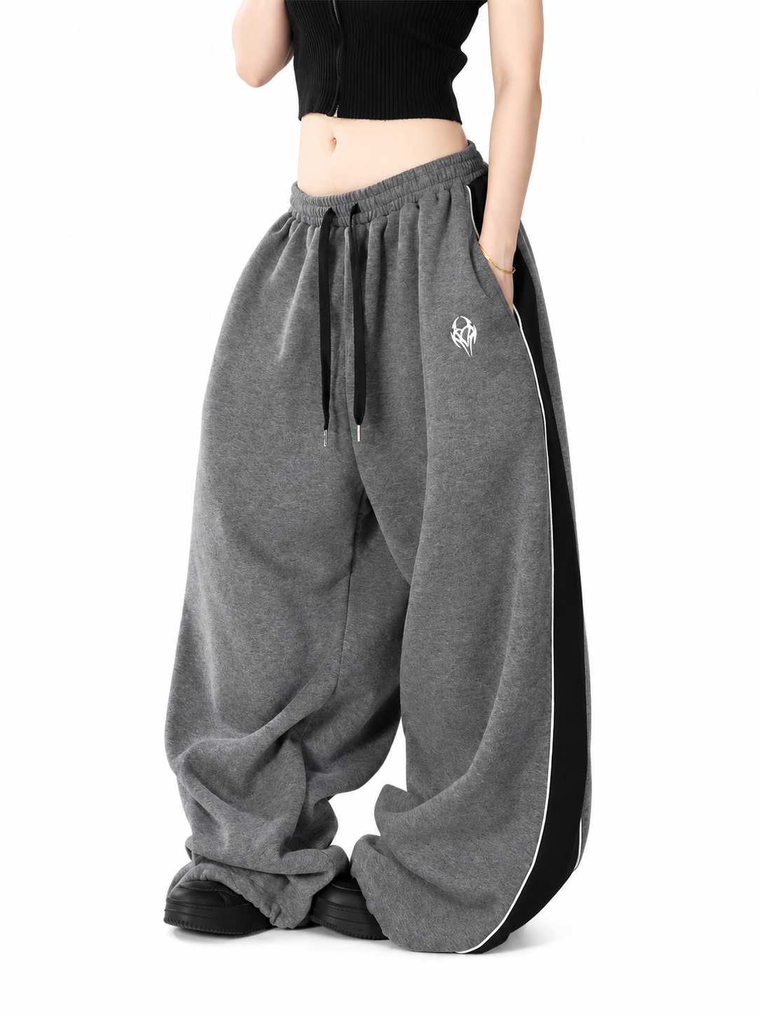 Ace Jolun. Heavyweight Gray Dance Sweatpants product view 2