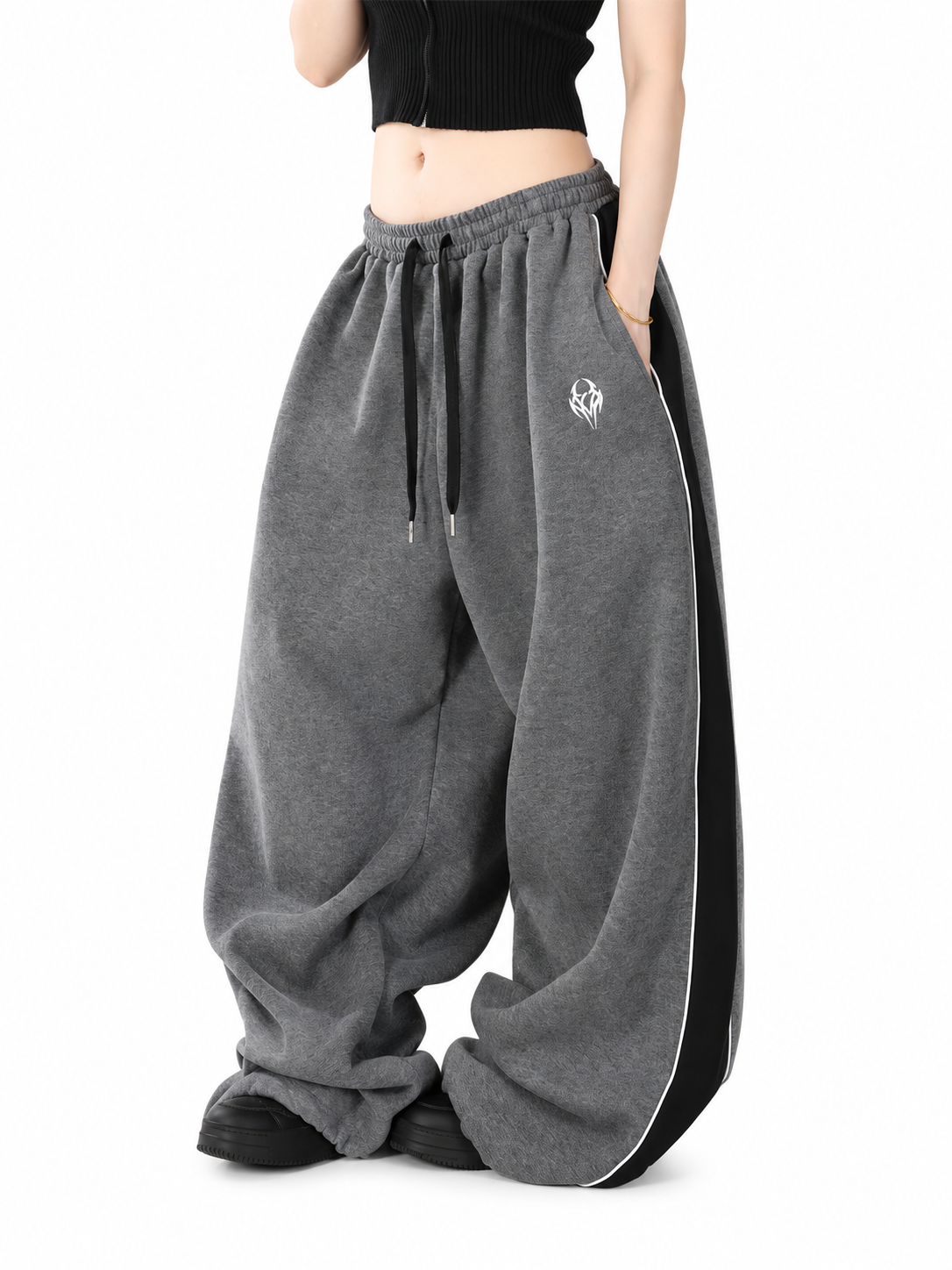 Ace Jolun. Heavyweight Wide-Leg Dance Sweatpants product view 4