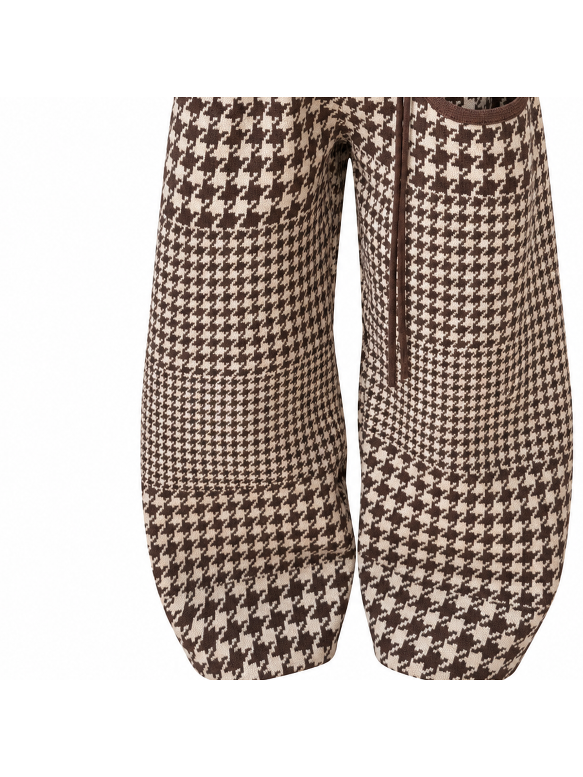 Ace Jolun. Houndstooth Curved-Leg Pants product view 4