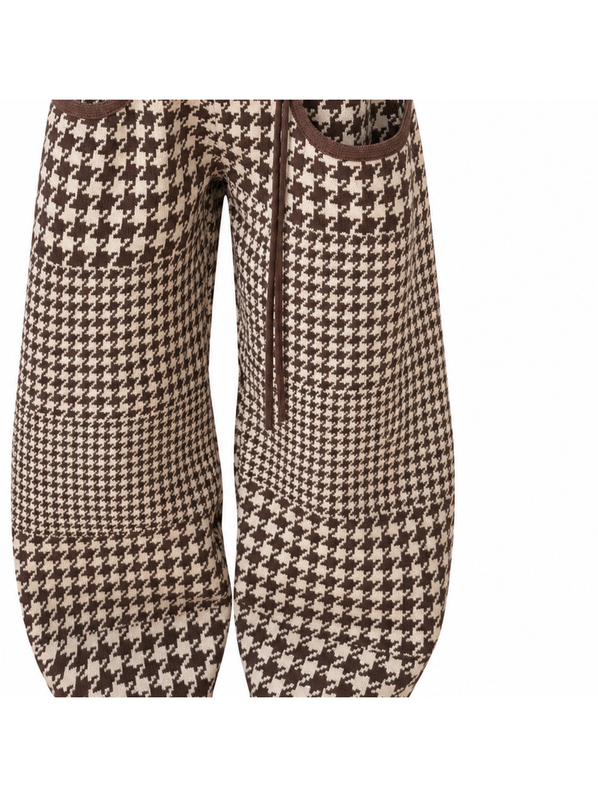 Ace Jolun. Houndstooth Curved-Leg Pants product view 5