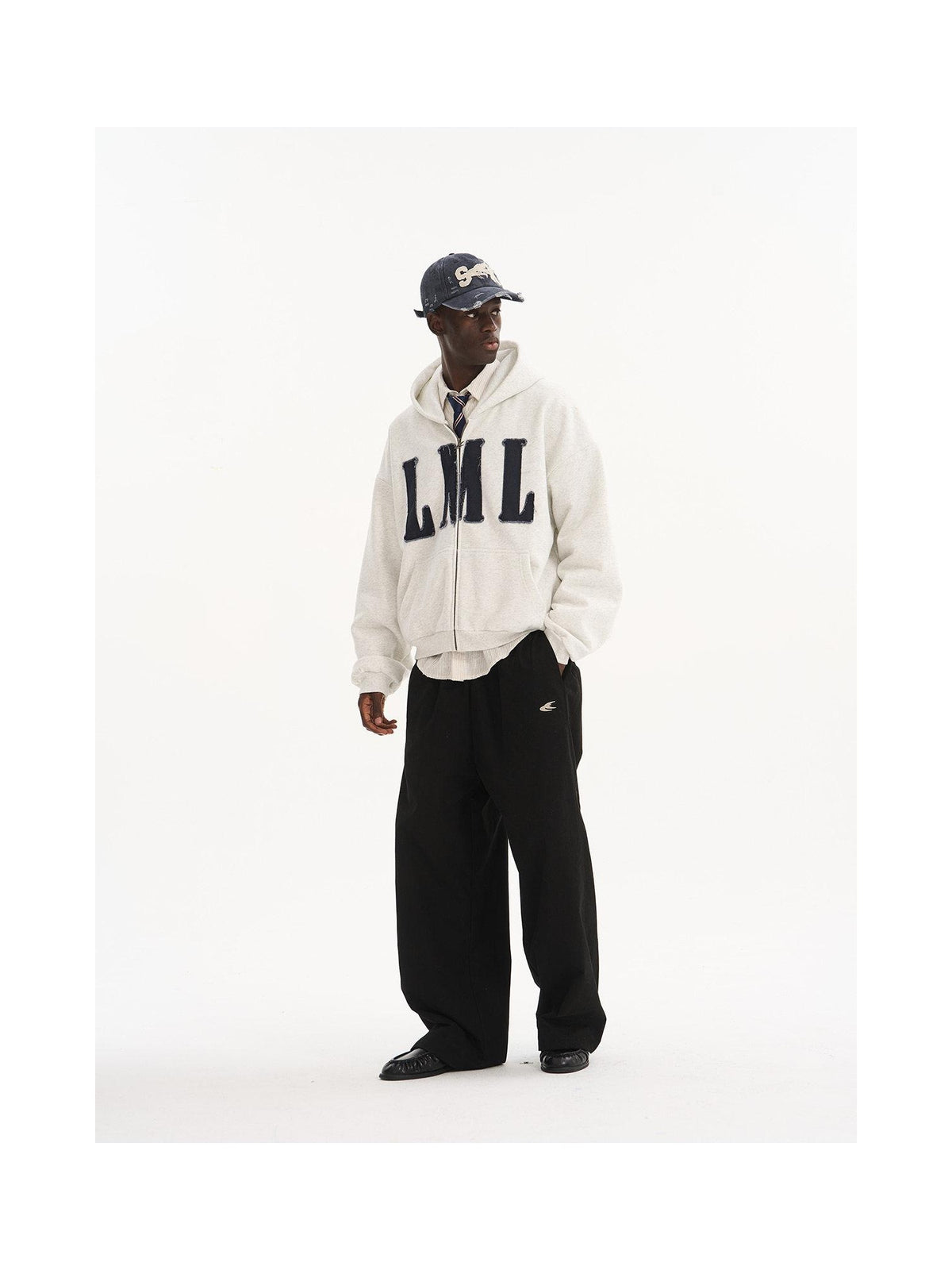 Jacquard-Waist Wide-Leg Pants product image