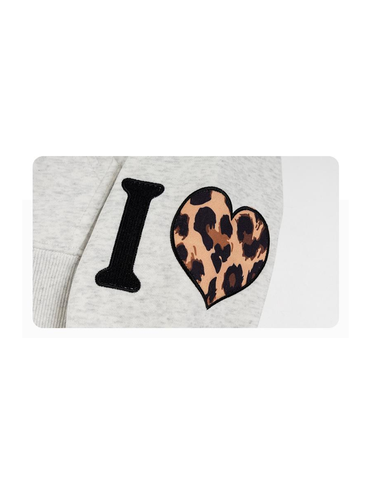 Ace Jolun. Leopard Letter Zip Hoodie product view 3