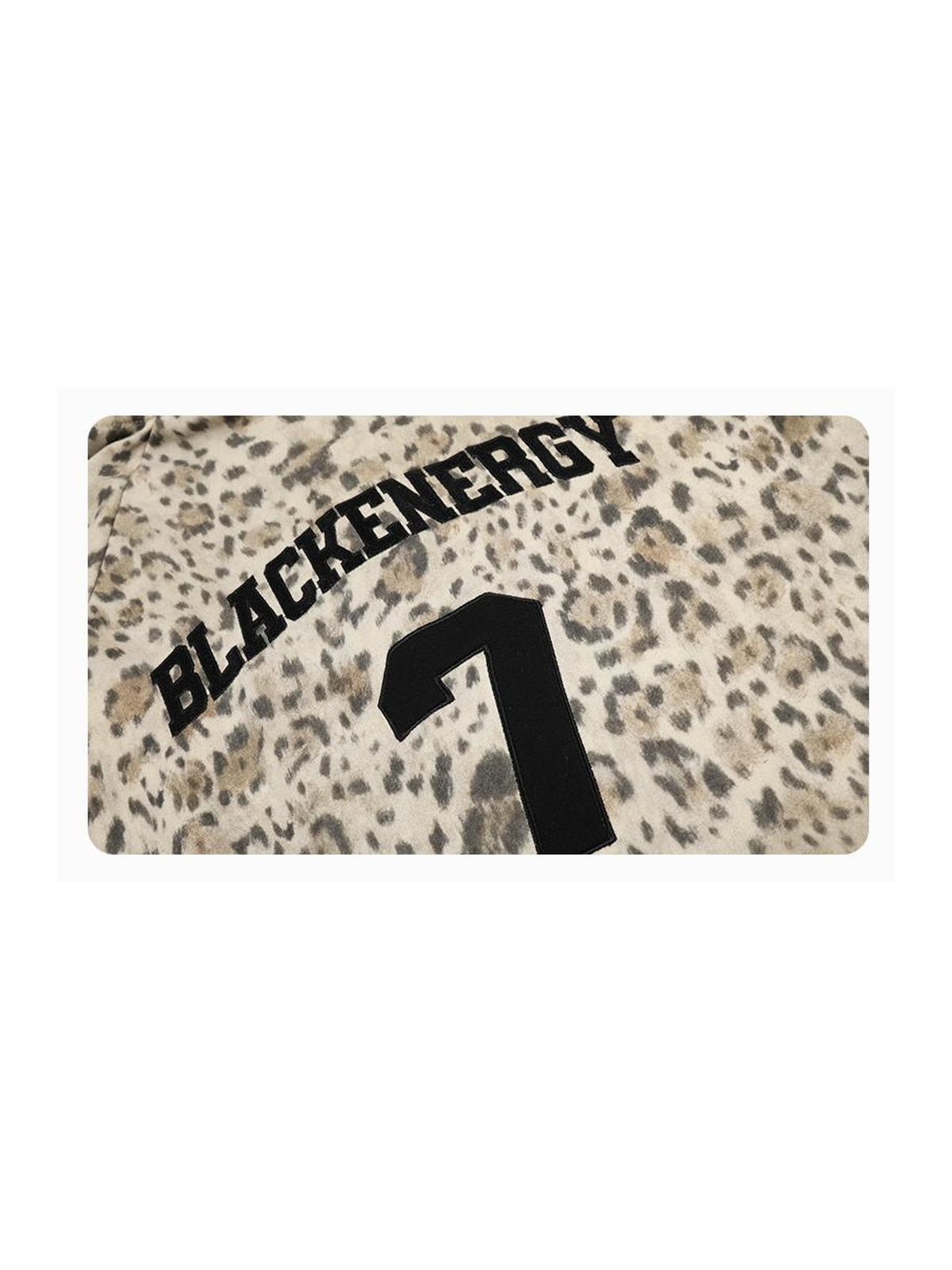 Ace Jolun. Leopard Three-Stripe Embroidered Zip Hoodie product view 3