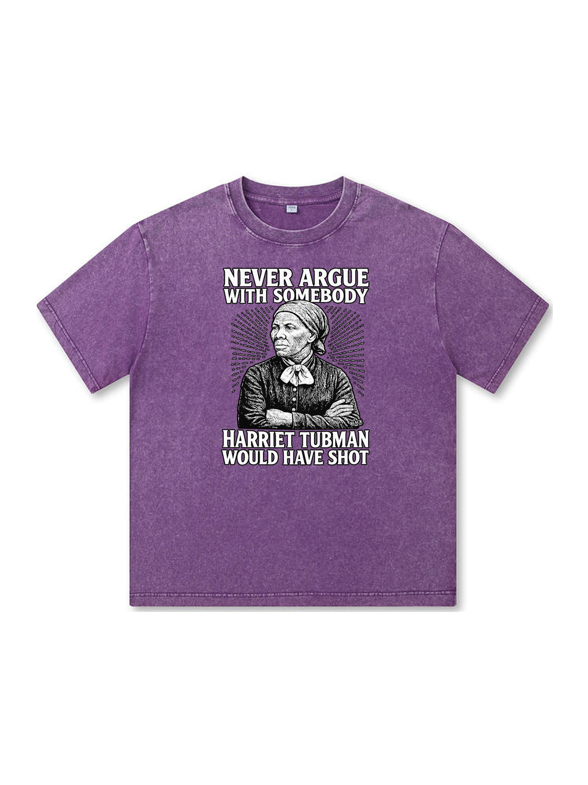 Ace Jolun. Never Argue Harriet Tubman Washed Tee - Purple