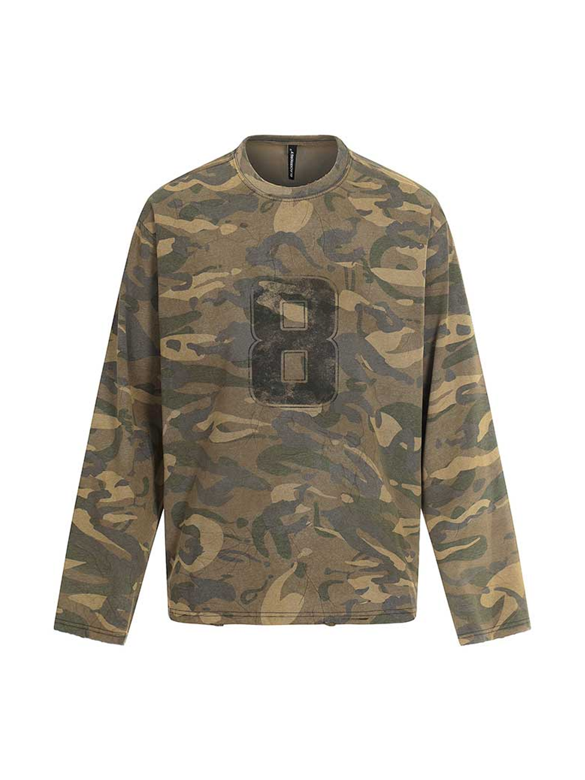 Ace Jolun. Number 8 Camouflage Long-Sleeve Tee product view 1