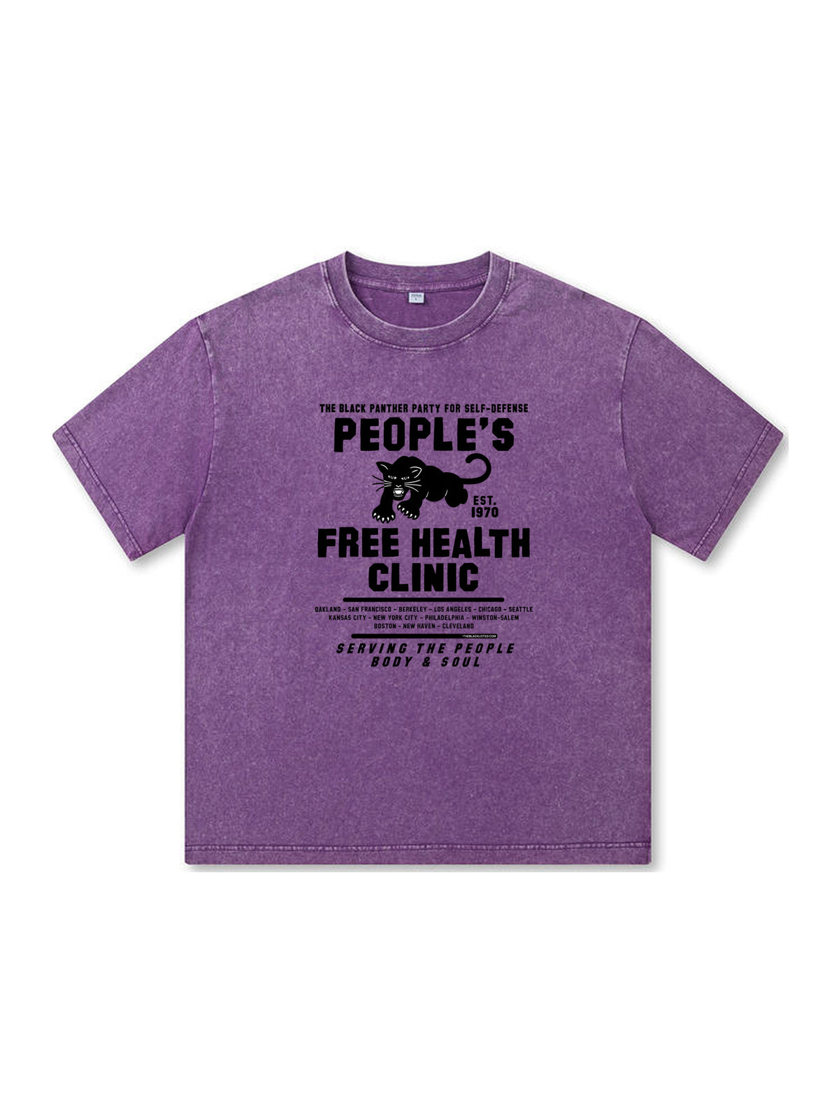 Ace Jolun. People's Free Health Clinic Washed Tee - Purple