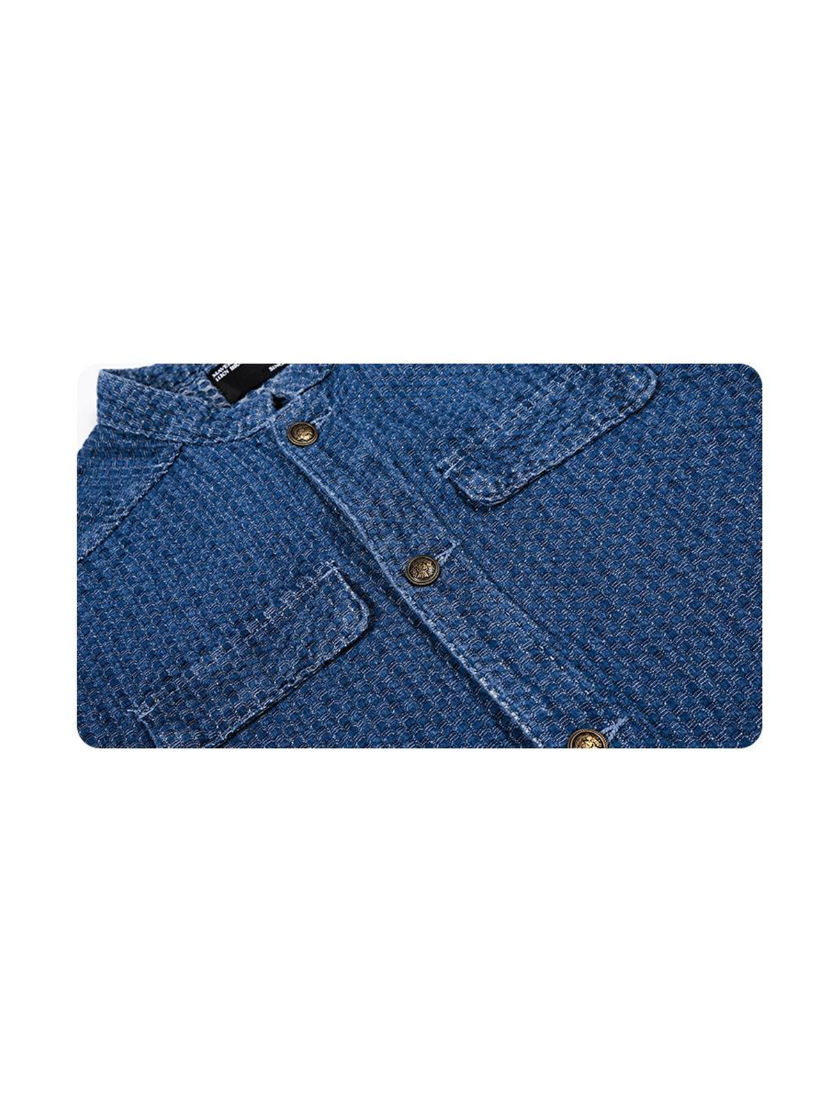 Ace Jolun. Plaid Denim Statement Jacket product view 2