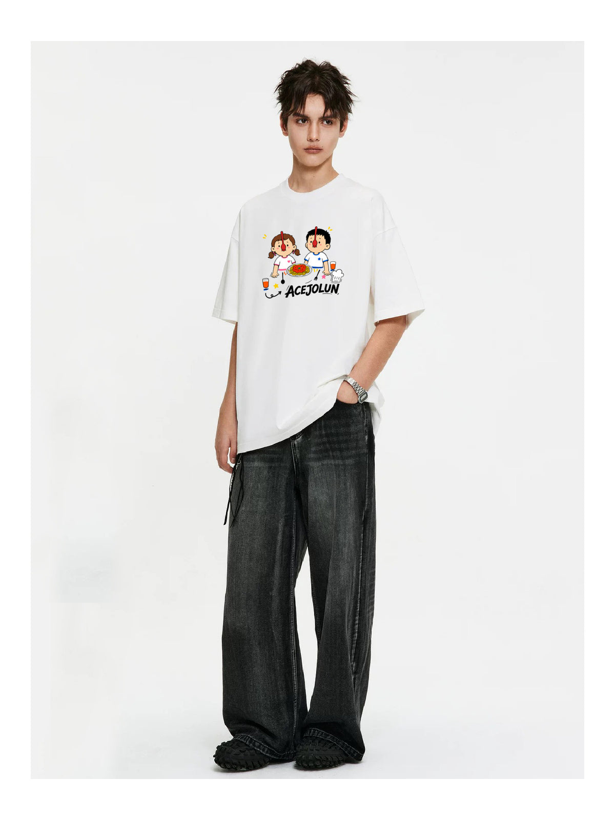 Ace Jolun. Playful Duo Graphic Tee product view 3