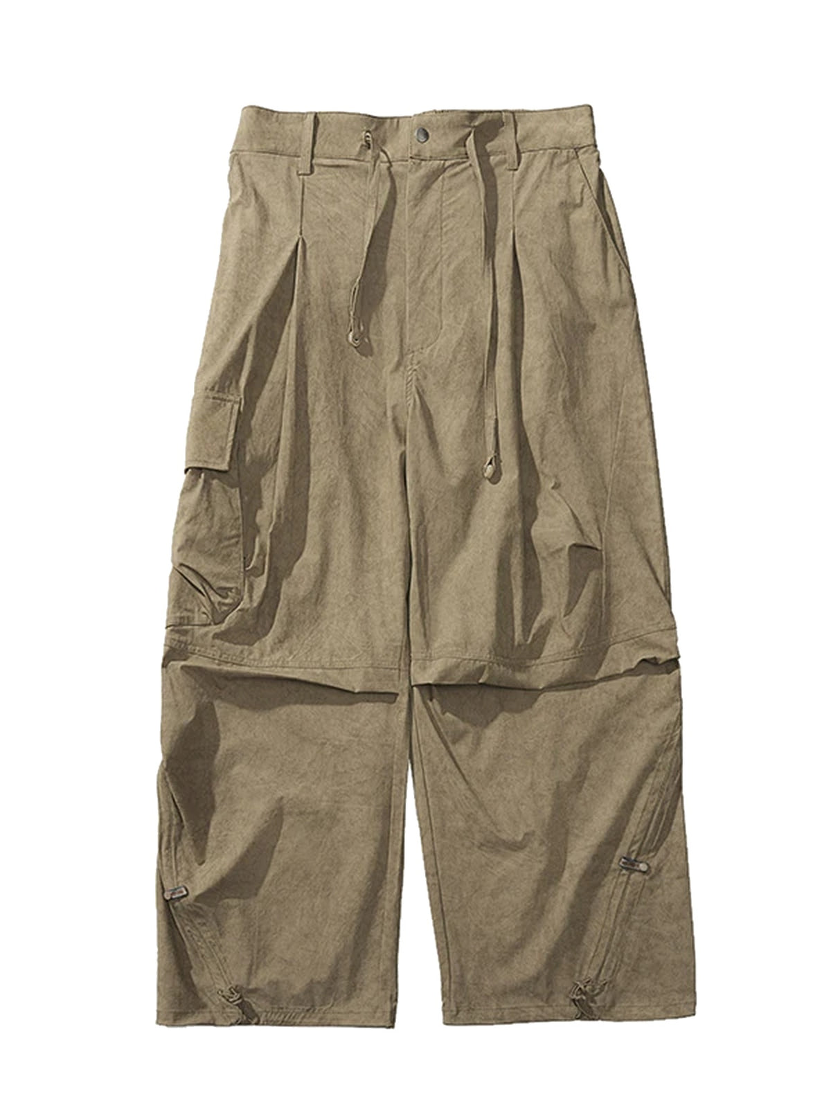 Pleated Drawstring Parachute Pants product image