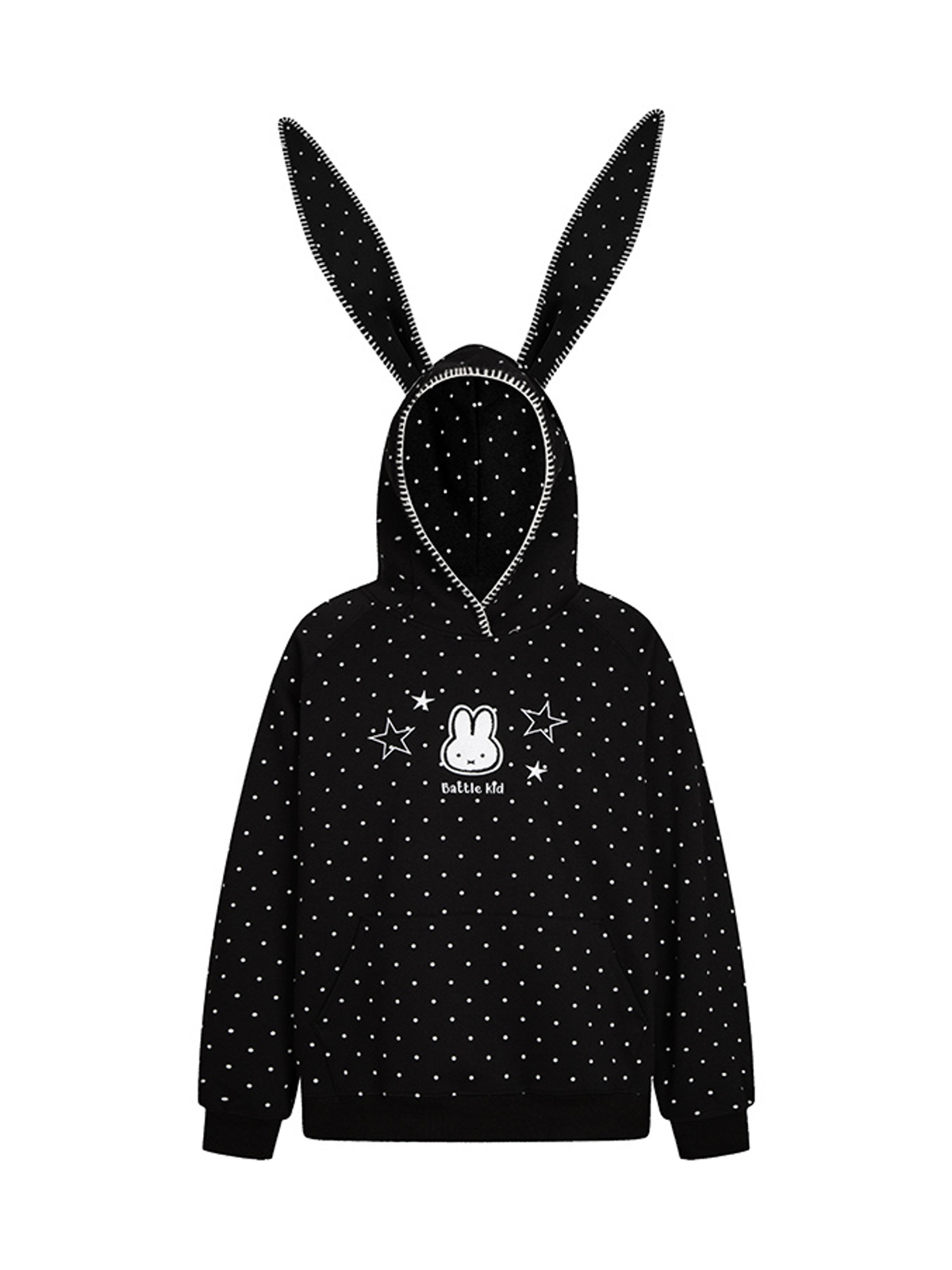 Ace Jolun. Polka-Dot Bunny Embroidered Hoodie product view 1