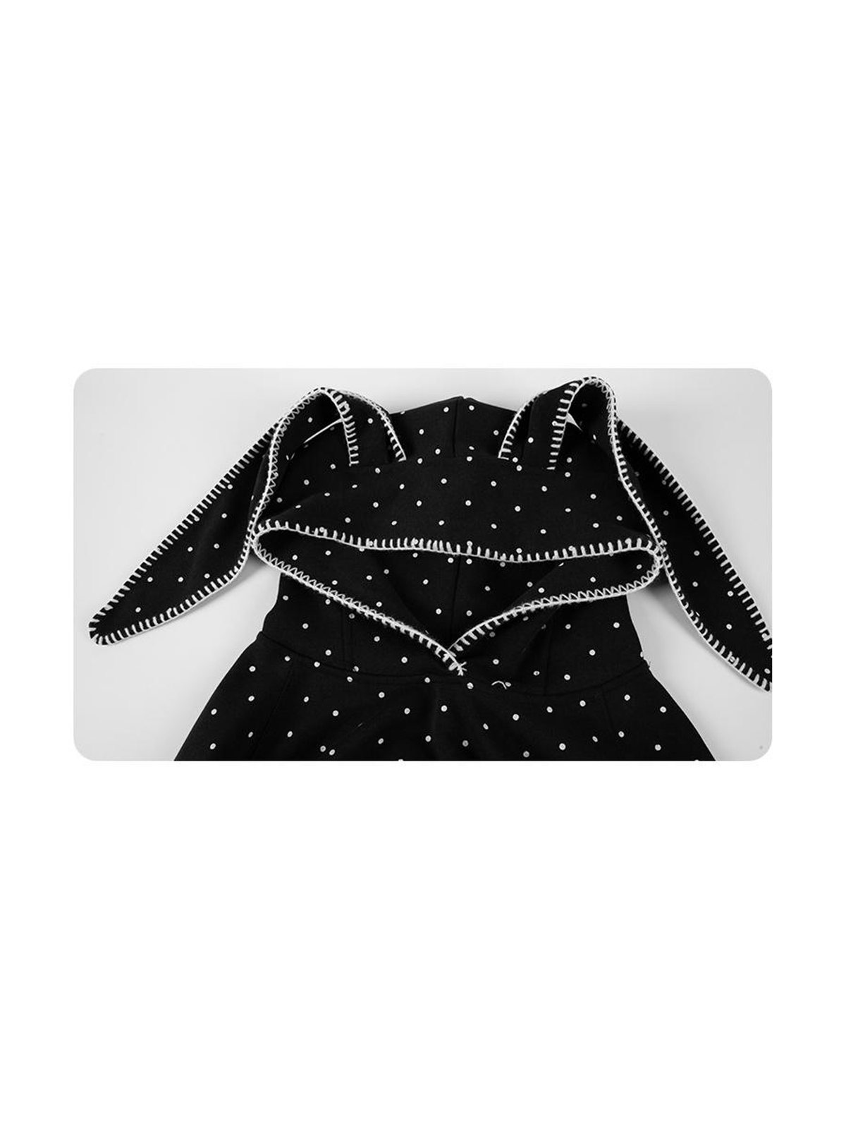 Ace Jolun. Polka-Dot Bunny Embroidered Hoodie product view 2