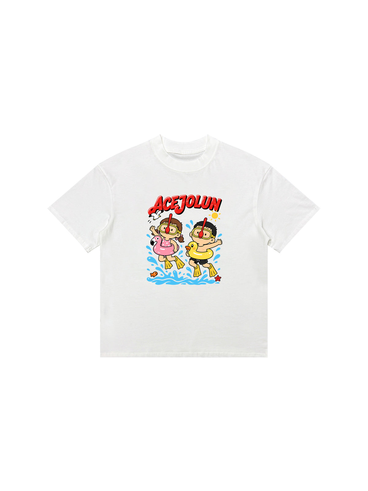 Ace Jolun. Poolside Friends Graphic Tee product view 1