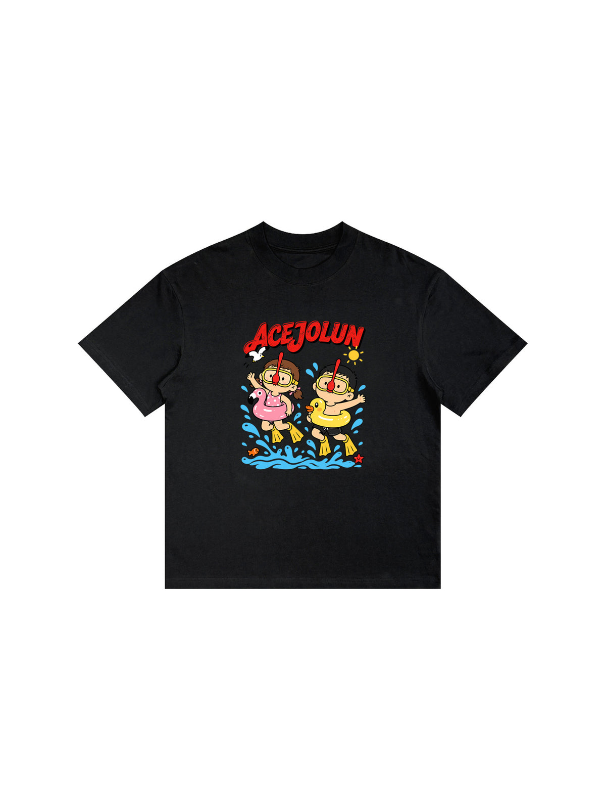 Ace Jolun. Poolside Friends Graphic Tee product view 2