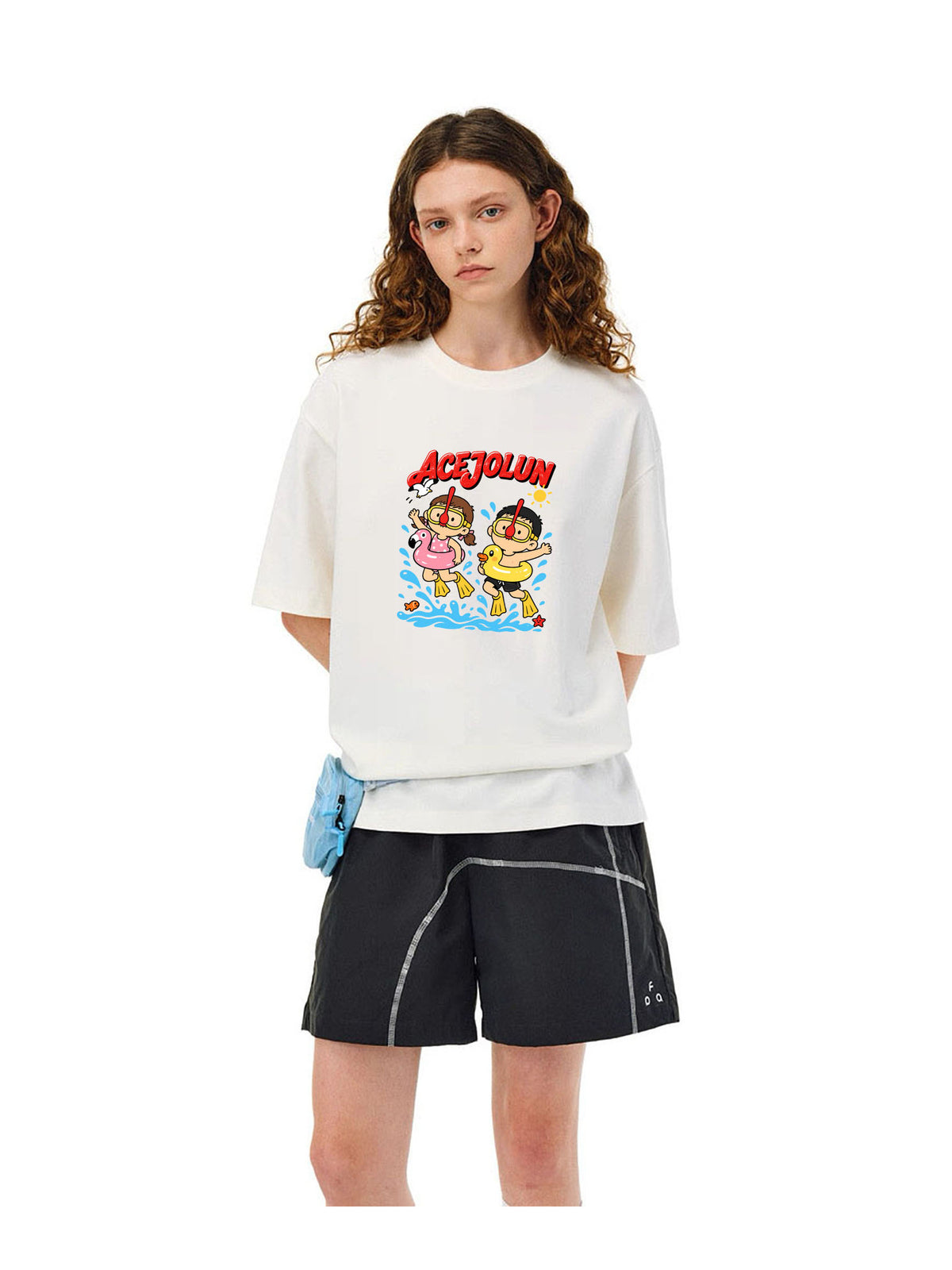 Ace Jolun. Poolside Friends Graphic Tee product view 3