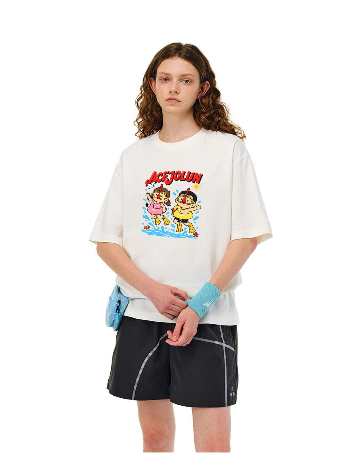 Ace Jolun. Poolside Friends Graphic Tee product view 4