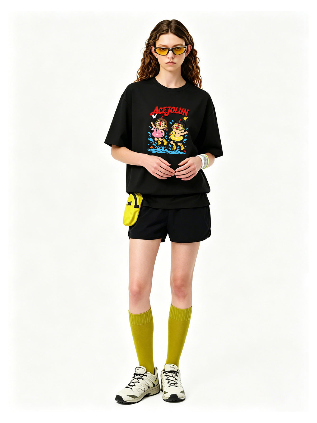 Ace Jolun. Poolside Friends Graphic Tee product view 6