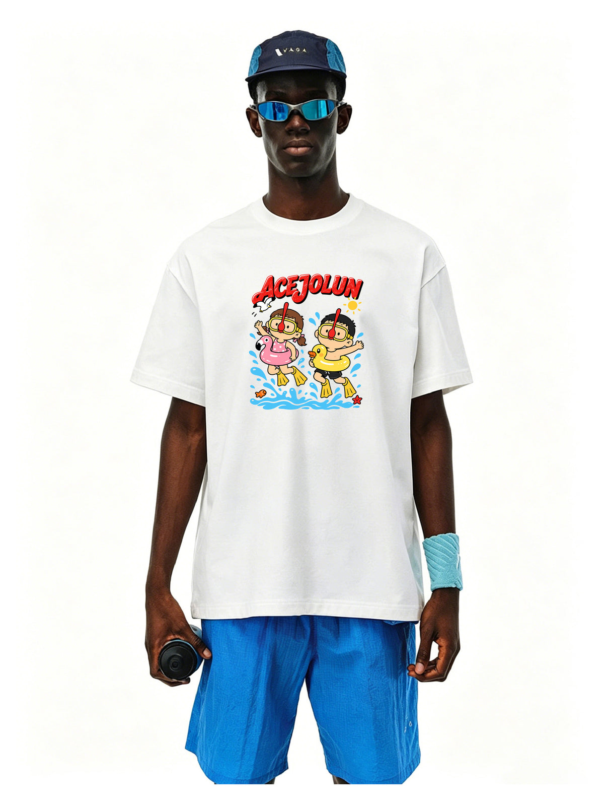 Ace Jolun. Poolside Friends Graphic Tee product view 7