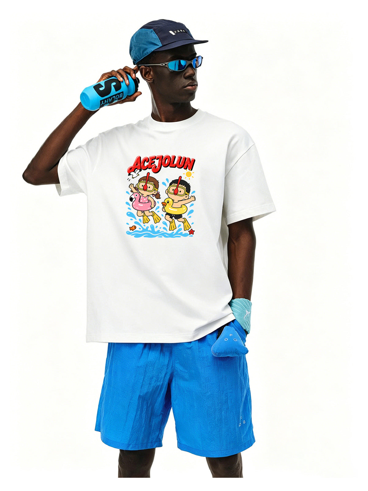 Ace Jolun. Poolside Friends Graphic Tee product view 8