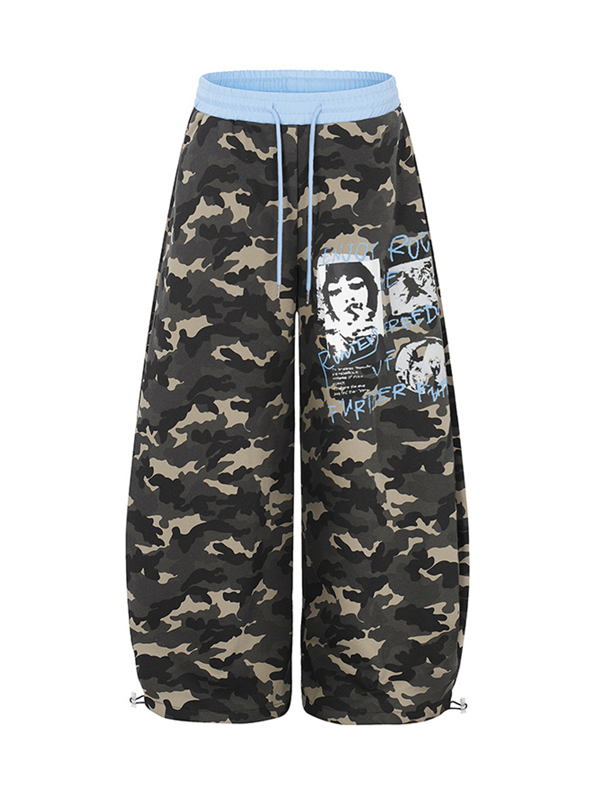 Ace Jolun. Portrait-Print Camouflage Sweatpants product view 1