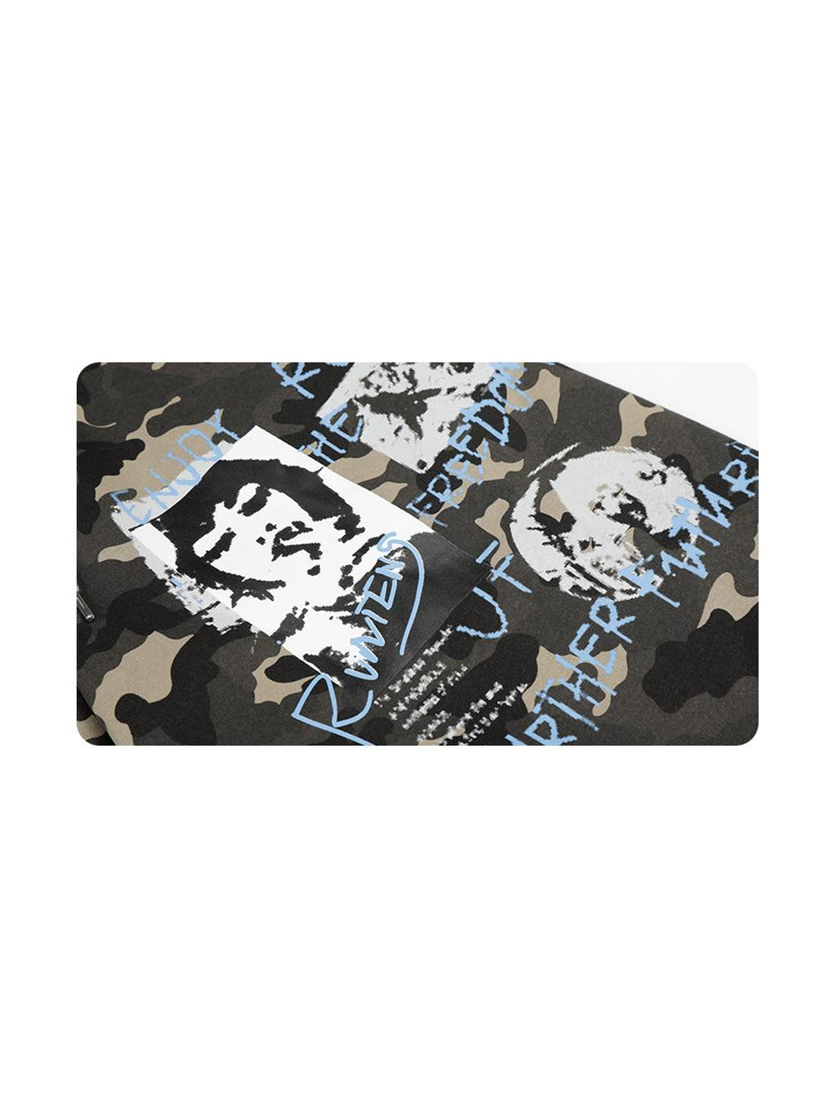 Ace Jolun. Portrait-Print Camouflage Sweatpants product view 2