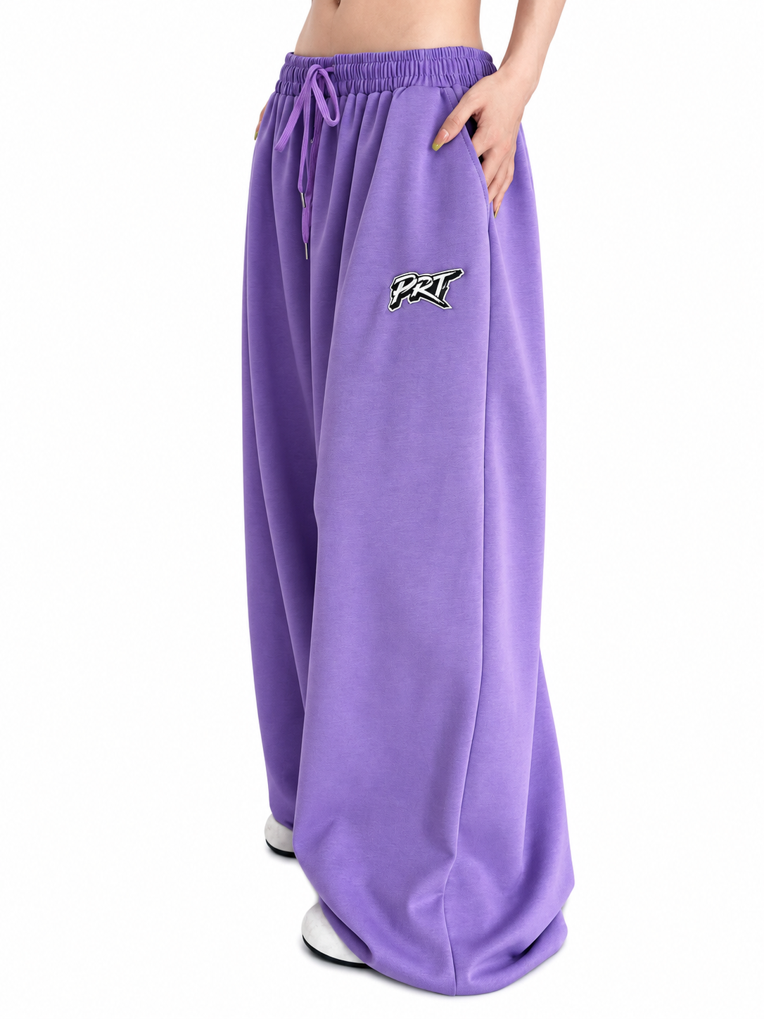 Ace Jolun. Purple Fluid Wide-Leg Dance Pants product view 1
