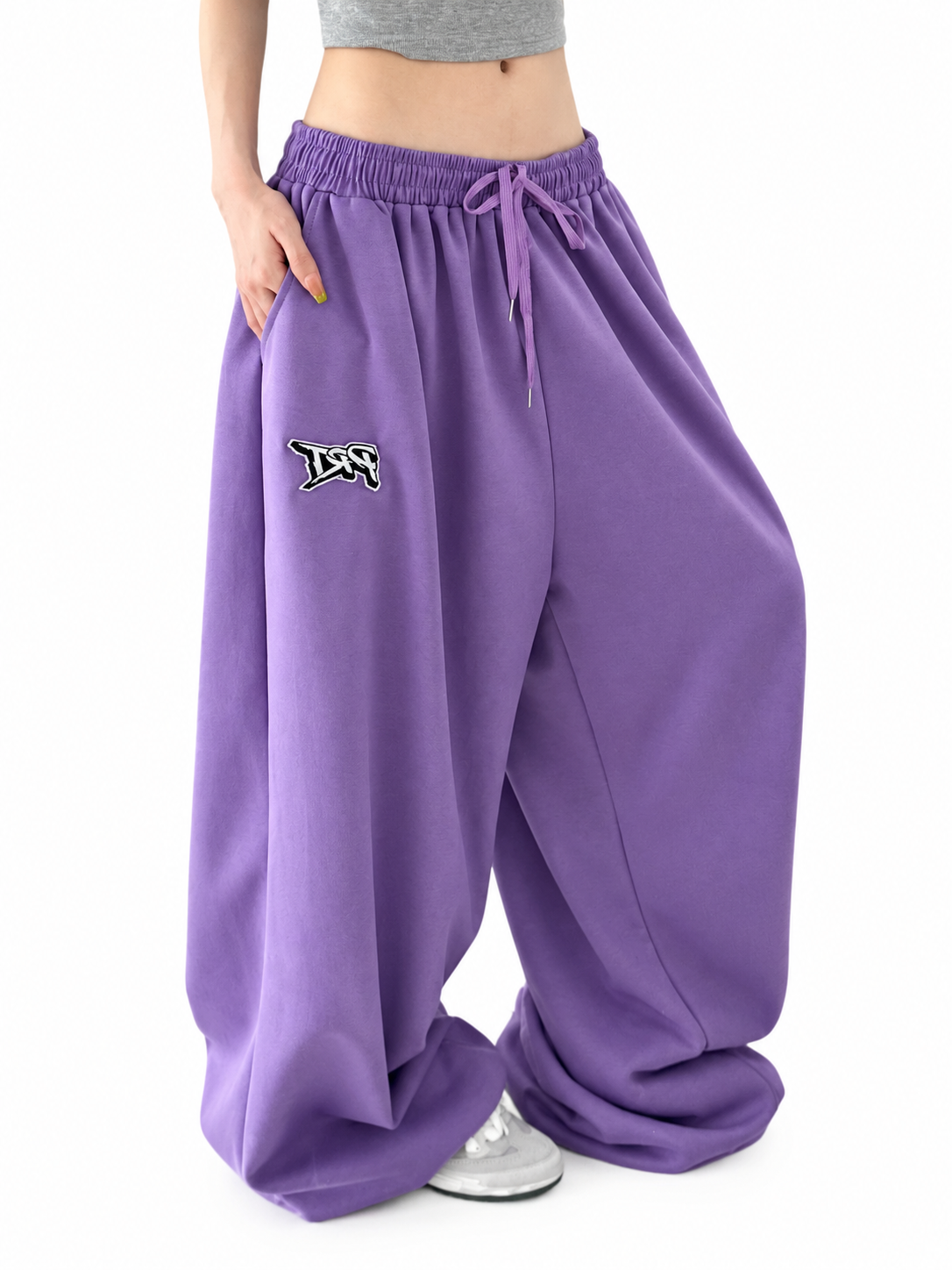 Ace Jolun. Purple Fluid Wide-Leg Dance Pants product view 3