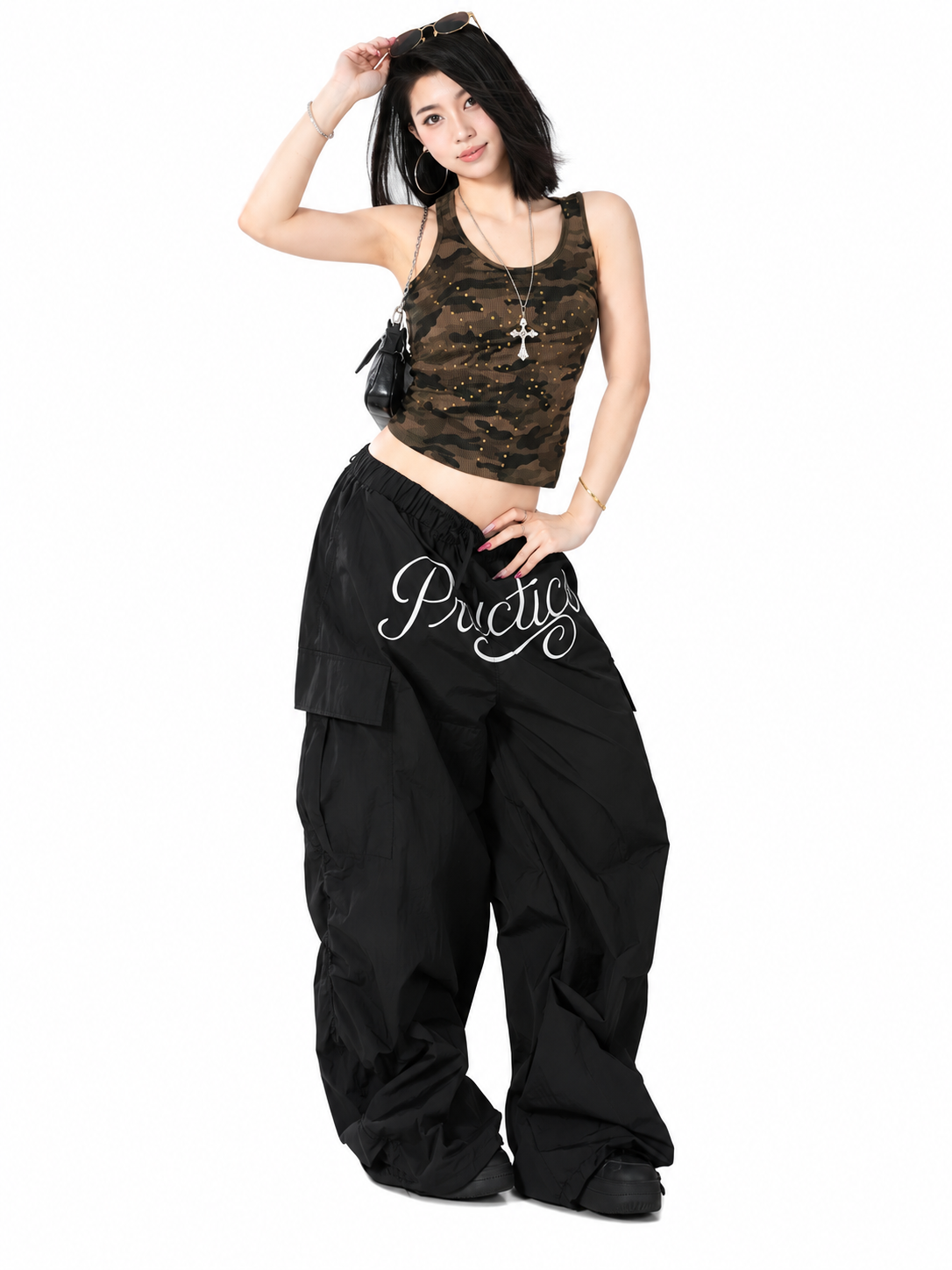 Ace Jolun. Quick-Dry Multi-Pocket Parachute Pants product view 2