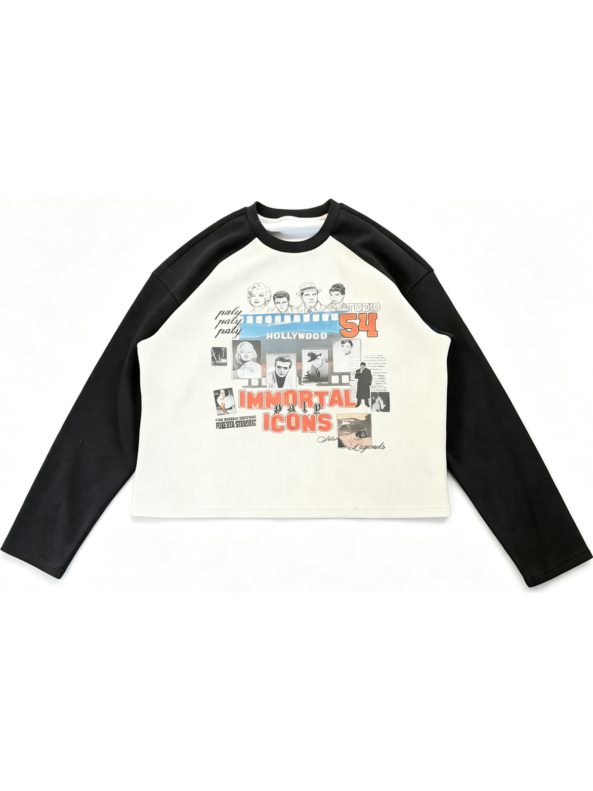 Ace Jolun. Raglan Graphic Waffle-Knit Top product view 2