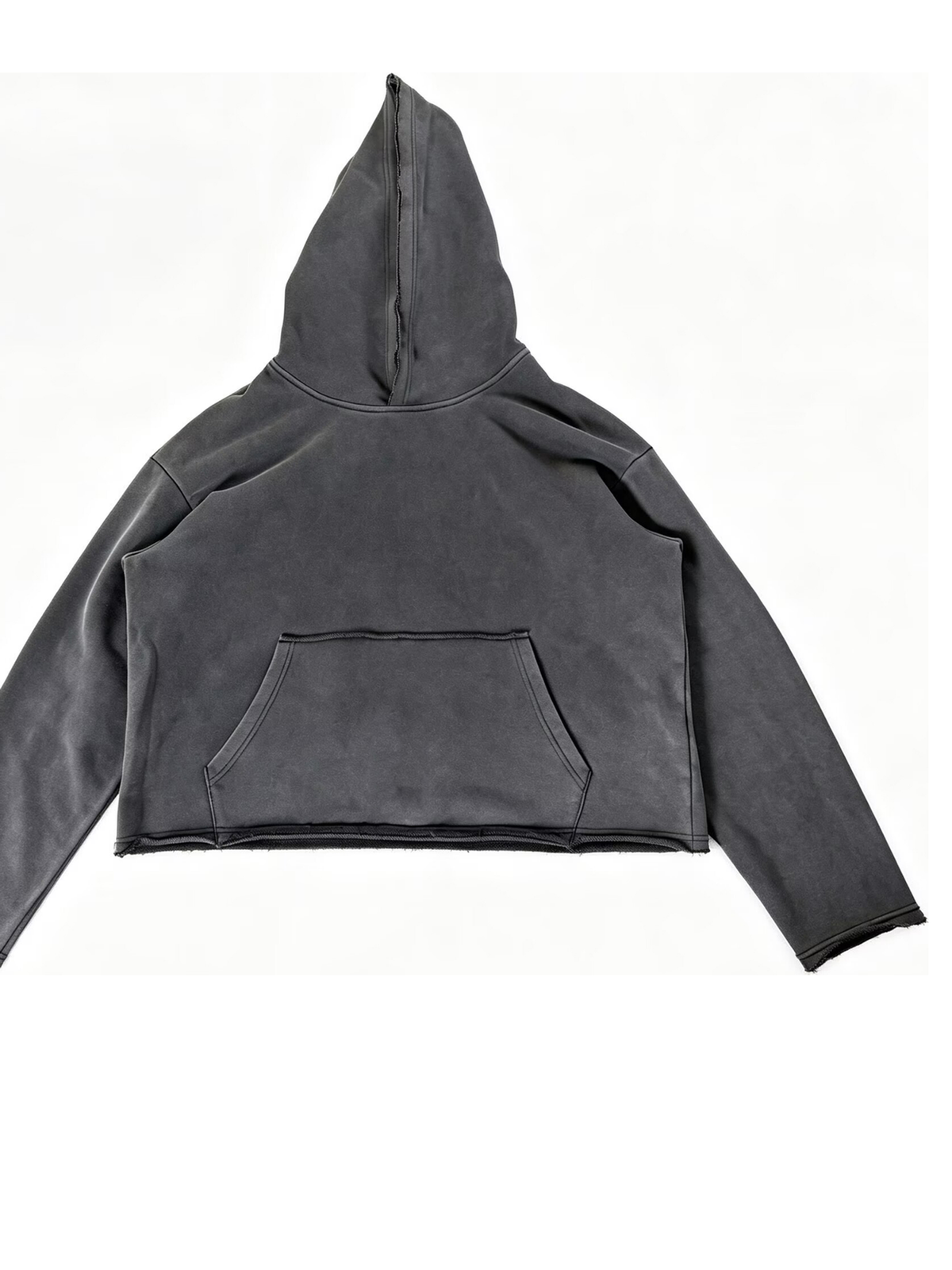 Ace Jolun. Raw-Edge Washed Cropped Hoodie product view 5