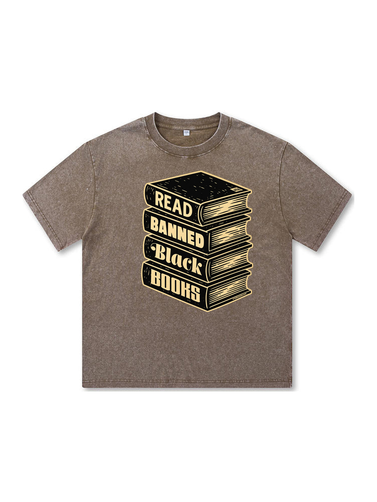 Ace Jolun. Read Banned Black Books Washed Tee - Mocha