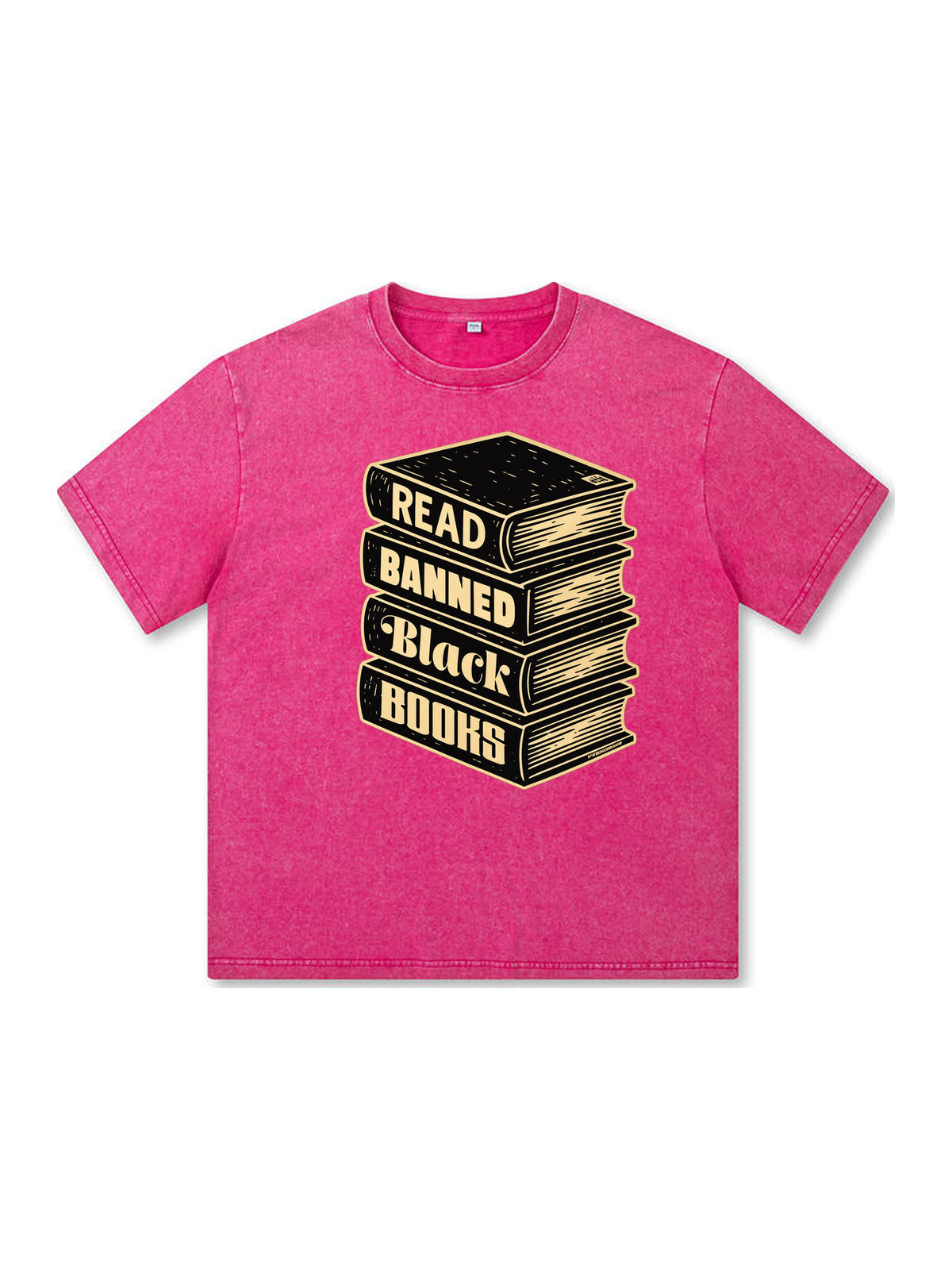 Ace Jolun. Read Banned Black Books Washed Tee - Hot Pink