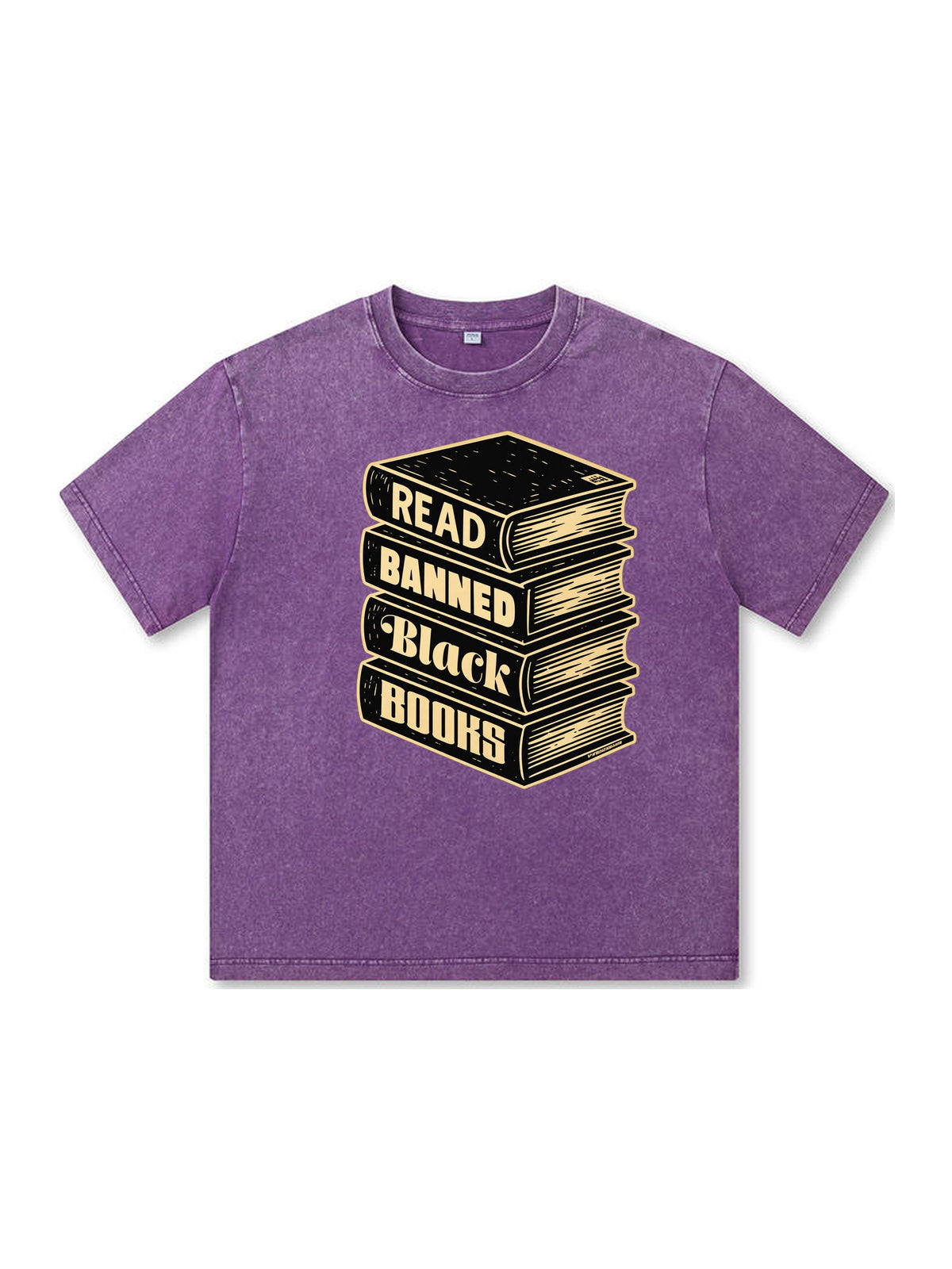 Ace Jolun. Read Banned Black Books Washed Tee - Purple