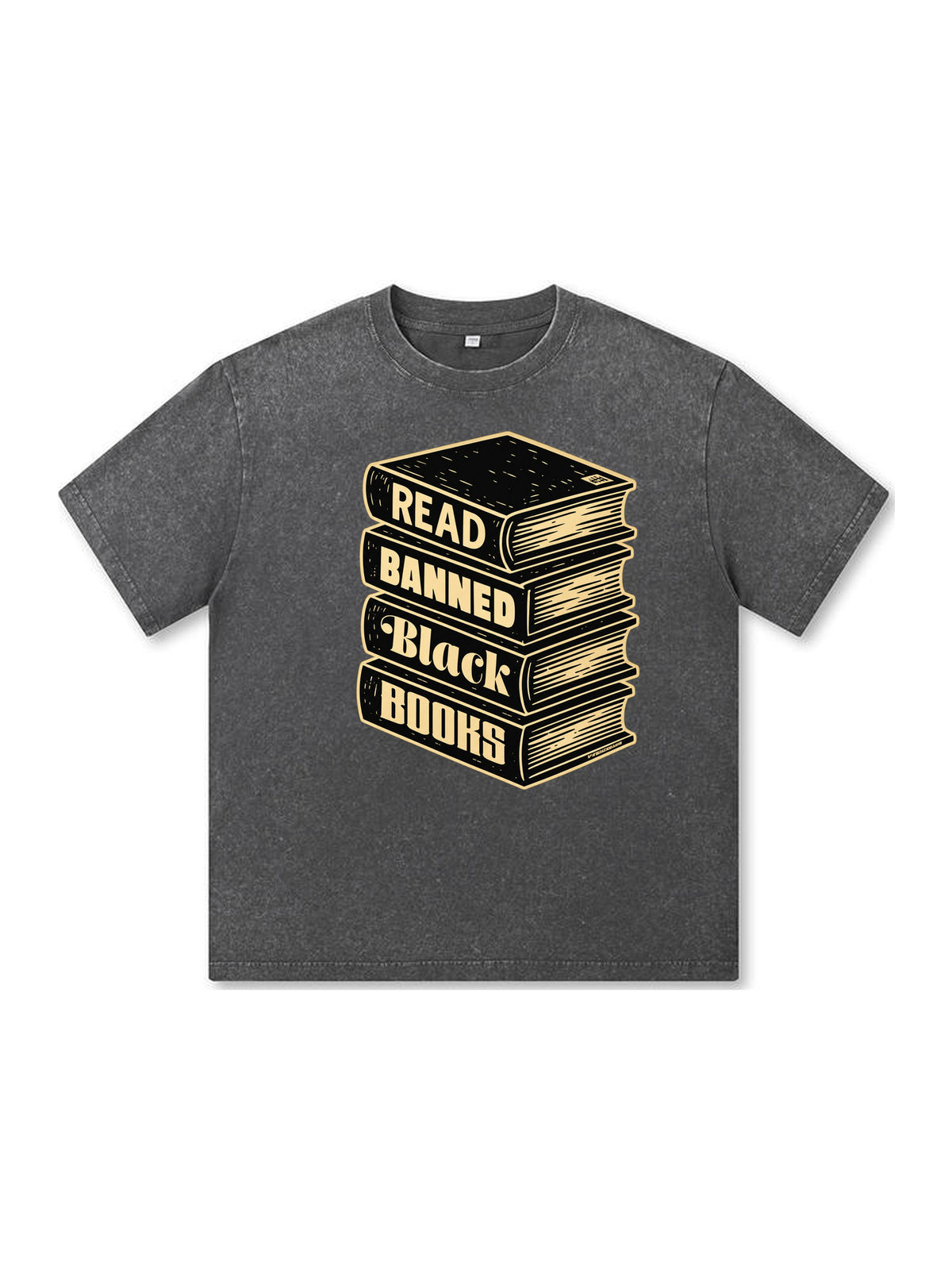 Ace Jolun. Read Banned Black Books Washed Tee - Charcoal