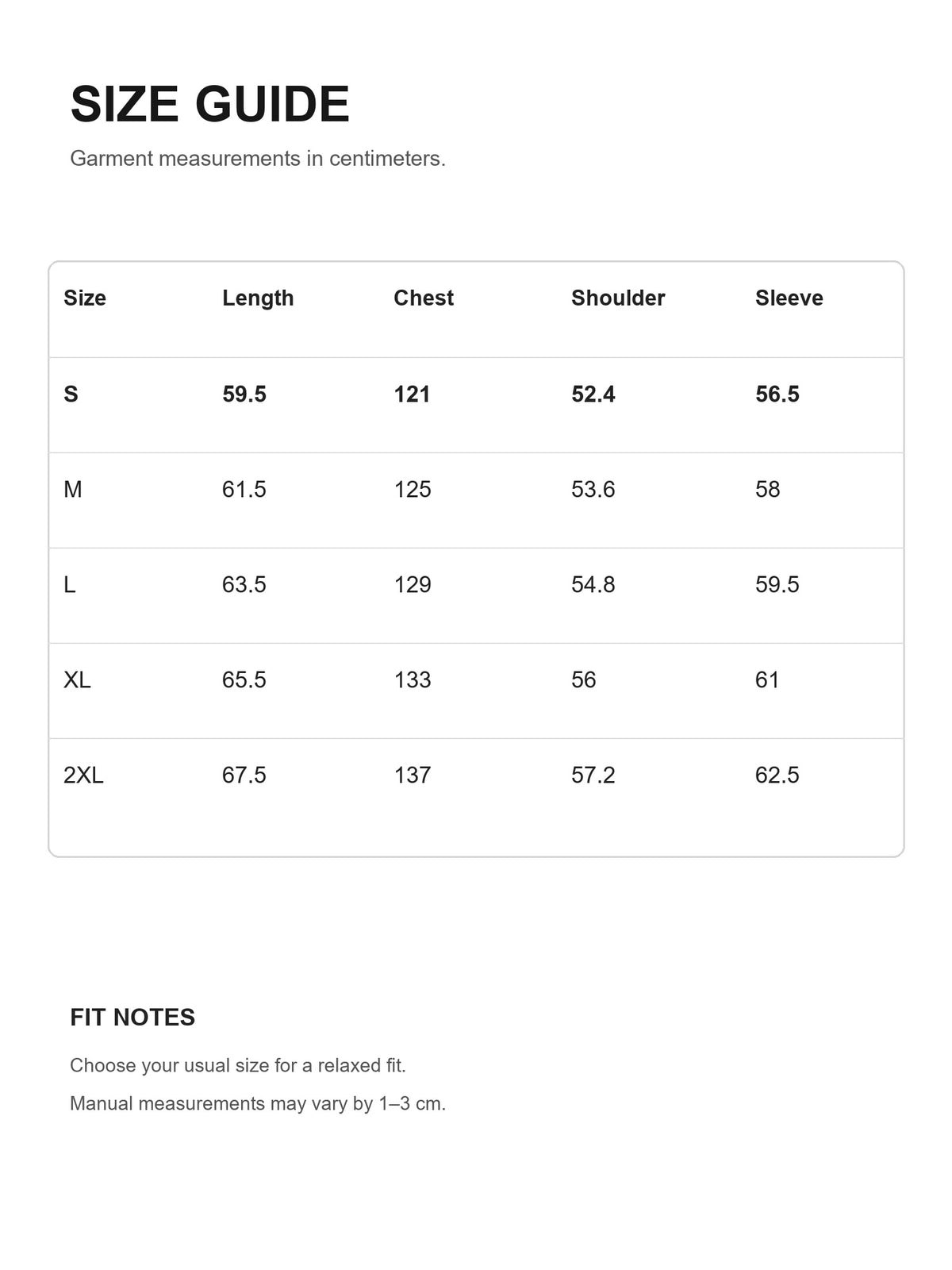 Ace Jolun. Reversible Lightweight Down Jacket size guide