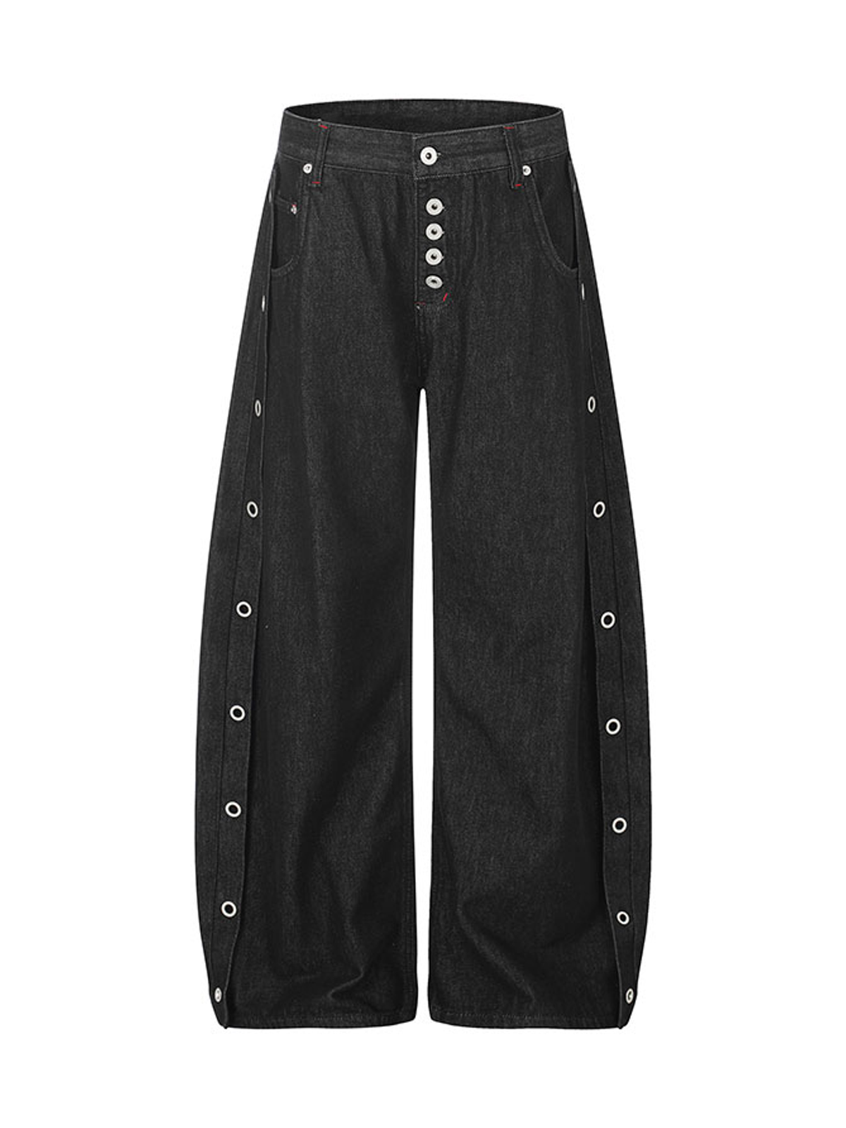 Ace Jolun. Ring-Detail Sculpted Curved-Leg Jeans product view 1